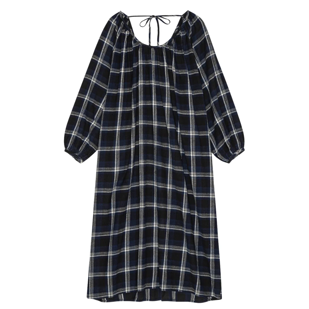 Imagine Check kjole - Dark Navy Check - Image 2