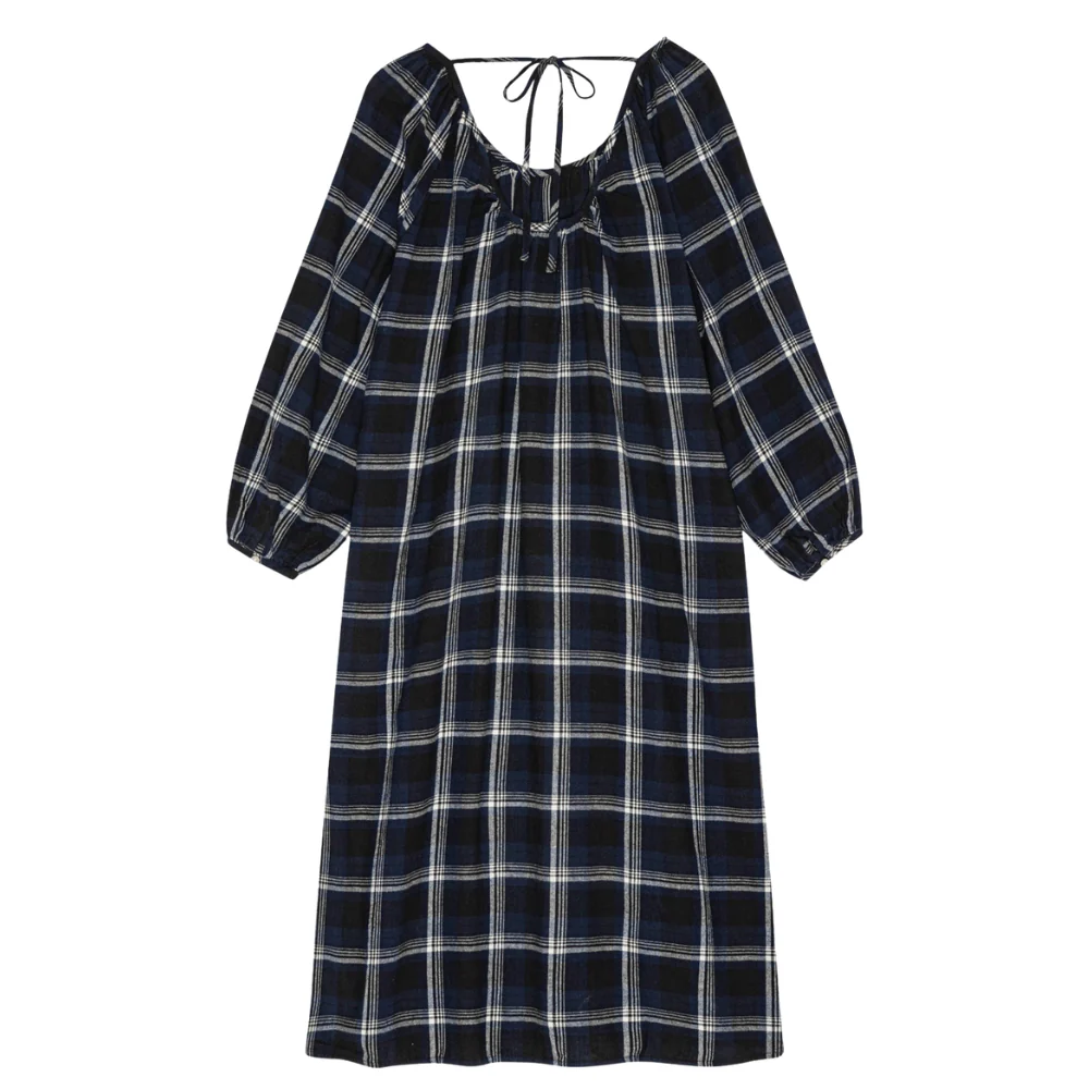 Imagine Check kjole - Dark Navy Check - Image 6