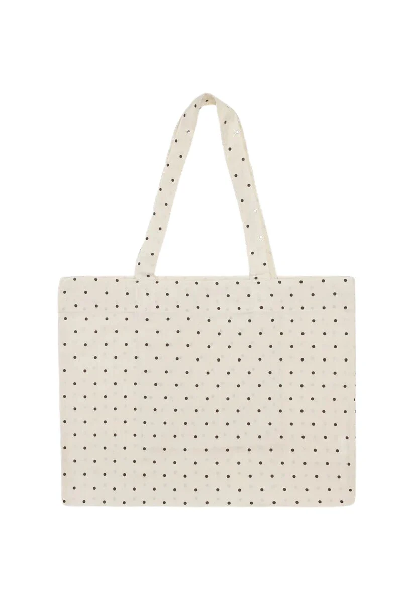 Medium Dot shopper - Ecru/Black Dots - Image 2