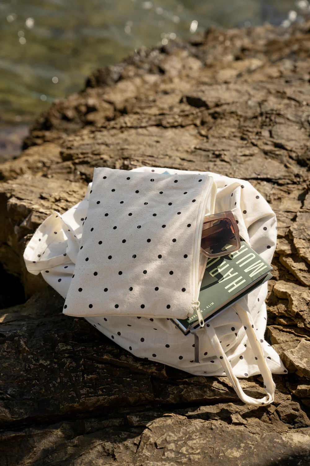Medium Dot shopper - Ecru/Black Dots - Image 4