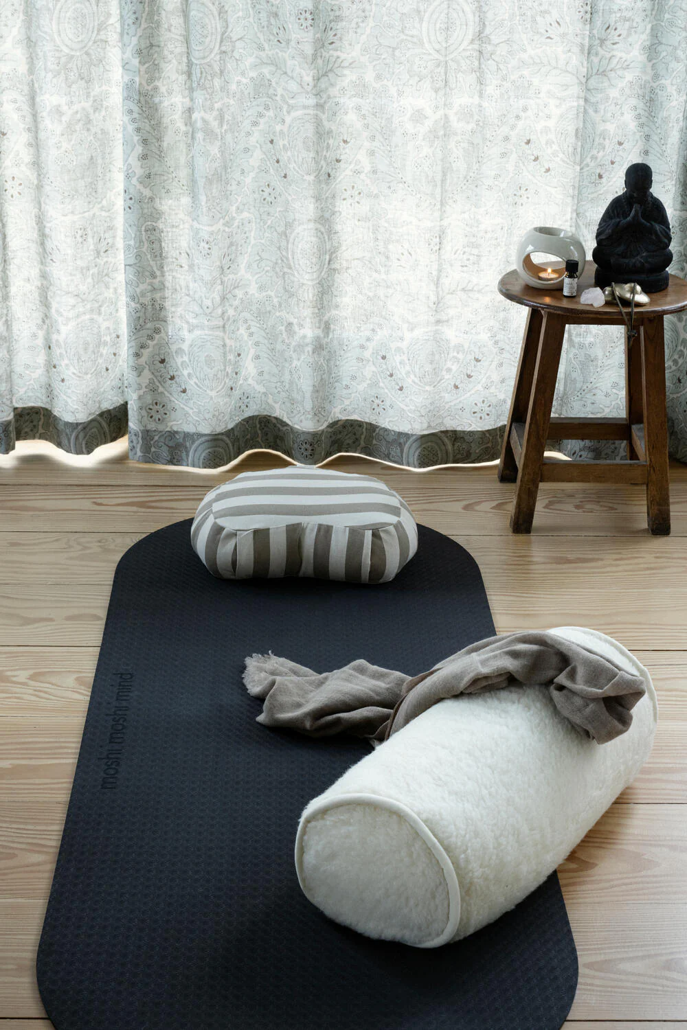 Oval yogamåtte - mørkebrun - Image 2