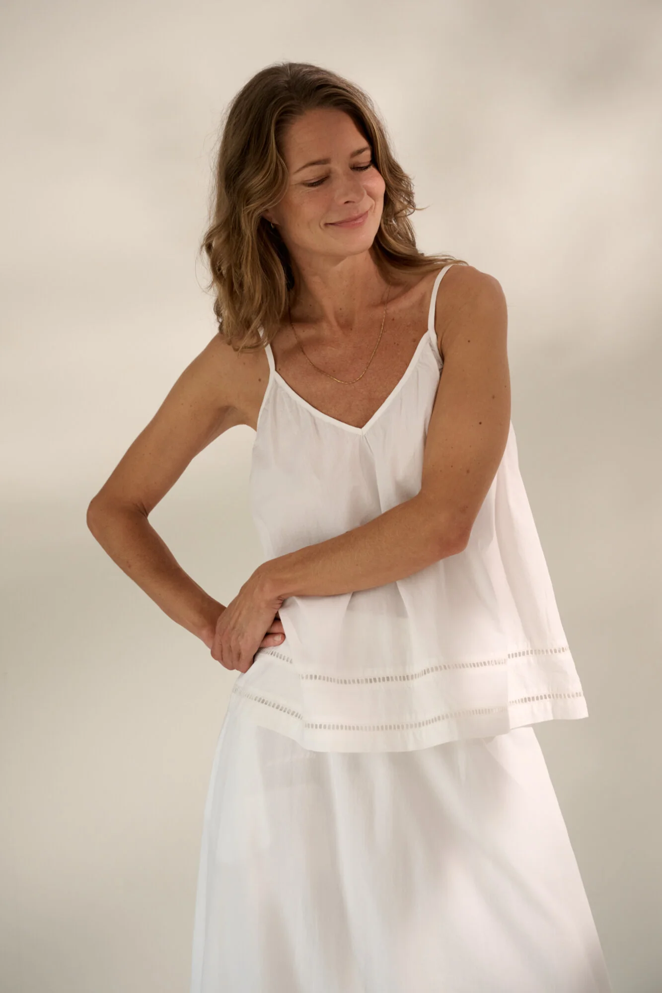 Sunshine poplin top - hvid - Image 2