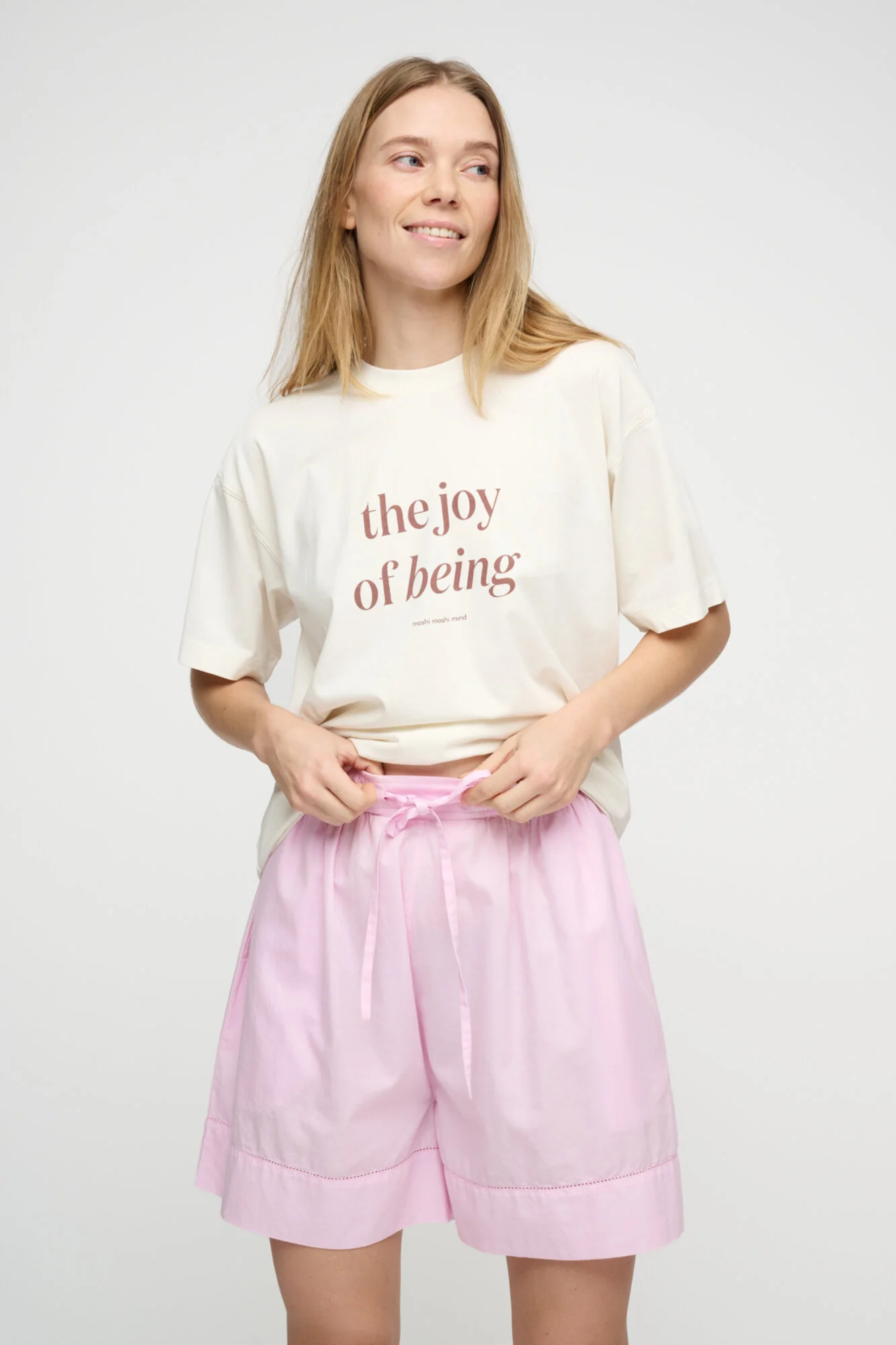 Wake chambray shorts - Light Pink