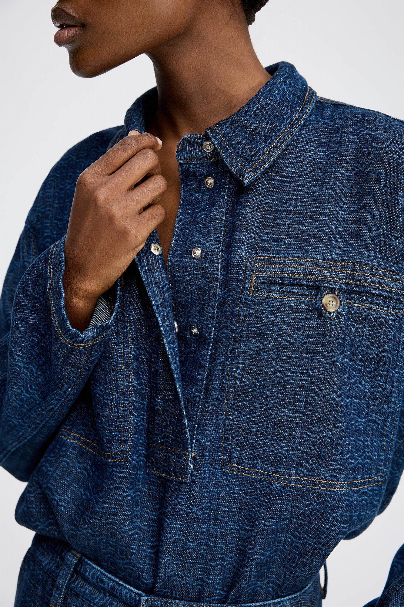 Ruxa Logo denimskjorte - Indigo - Image 5