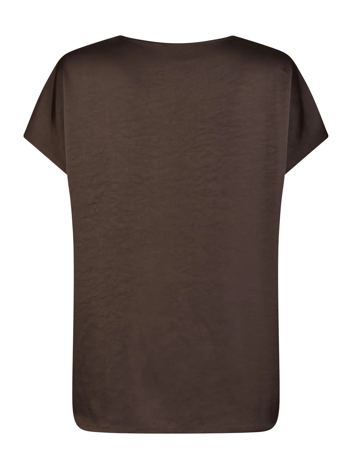 Annabeth Heavy Sateen t-shirt - mørkebrun - Image 6