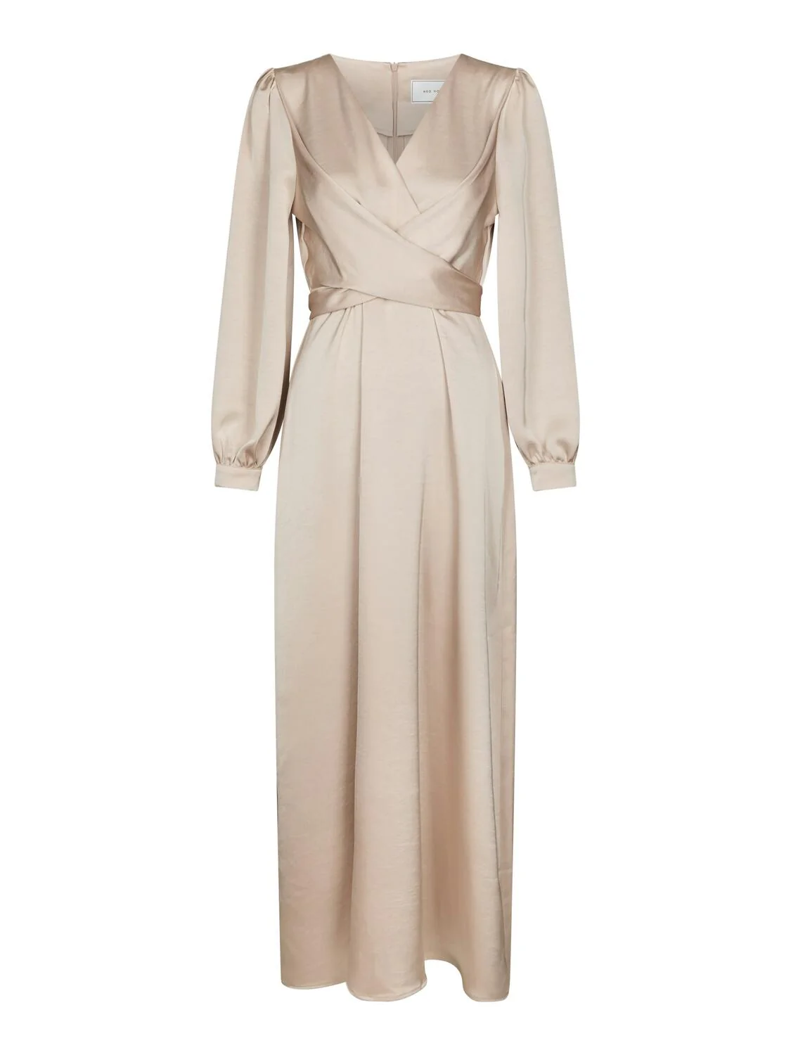 Bretti Heavy Sateen kjole - Champagne - Image 2