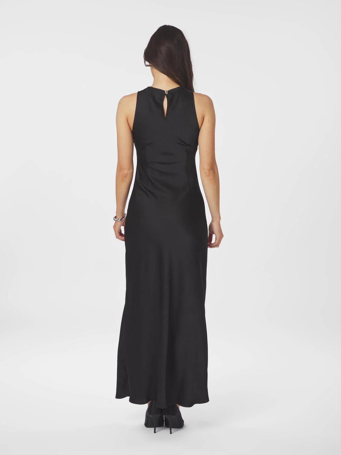 Celinie Heavy Sateen kjole - sort - Image 3