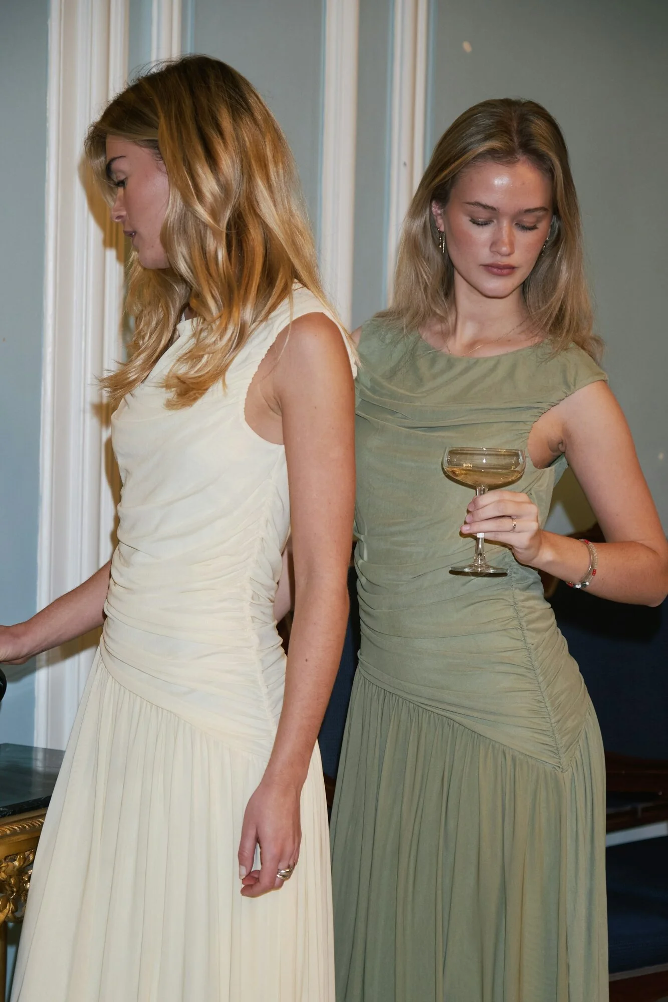 Cludine Mesh kjole - Sage Green - Image 8