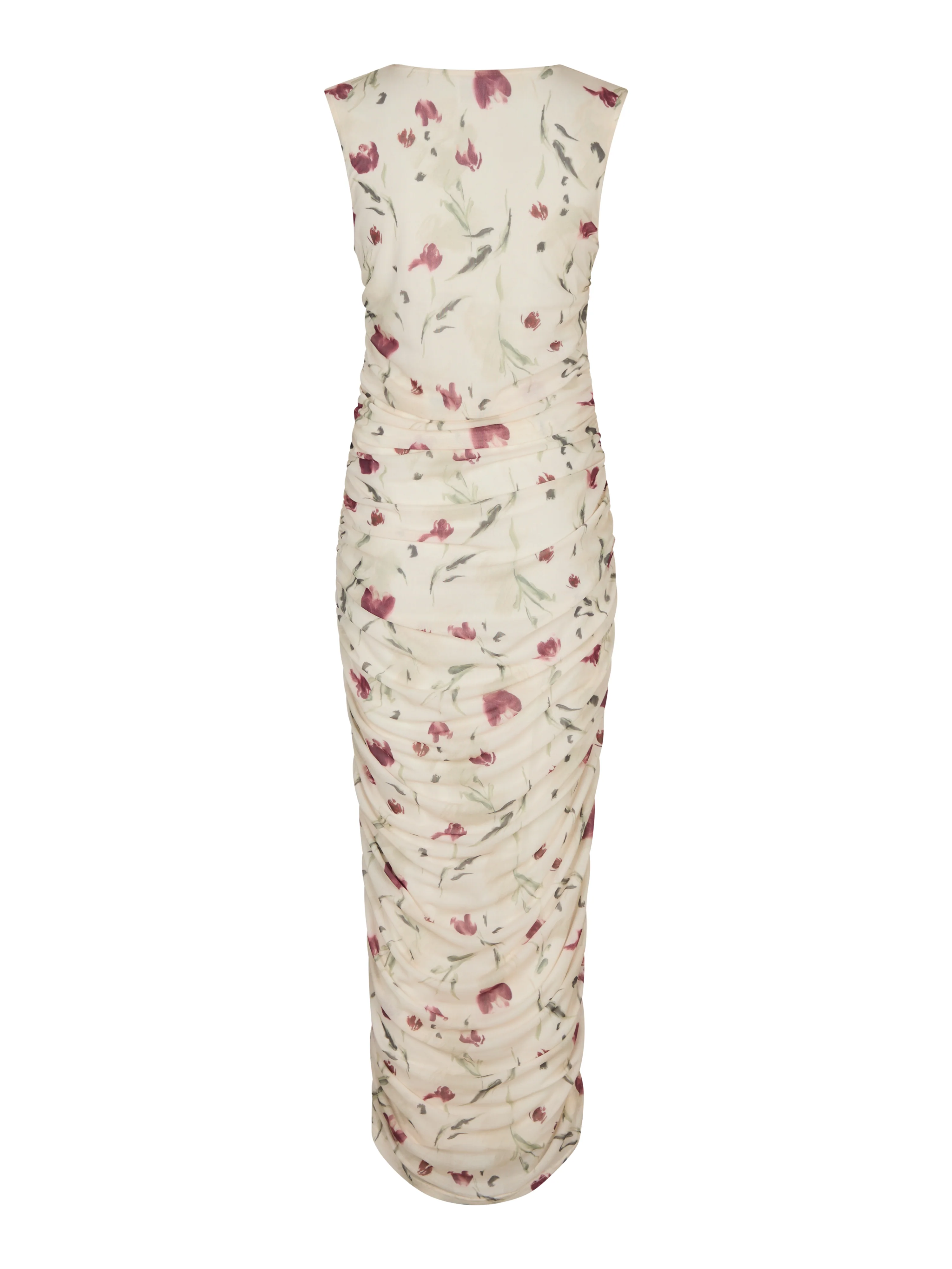 Corilina Artist Mesh midi kjole - creme - Image 5