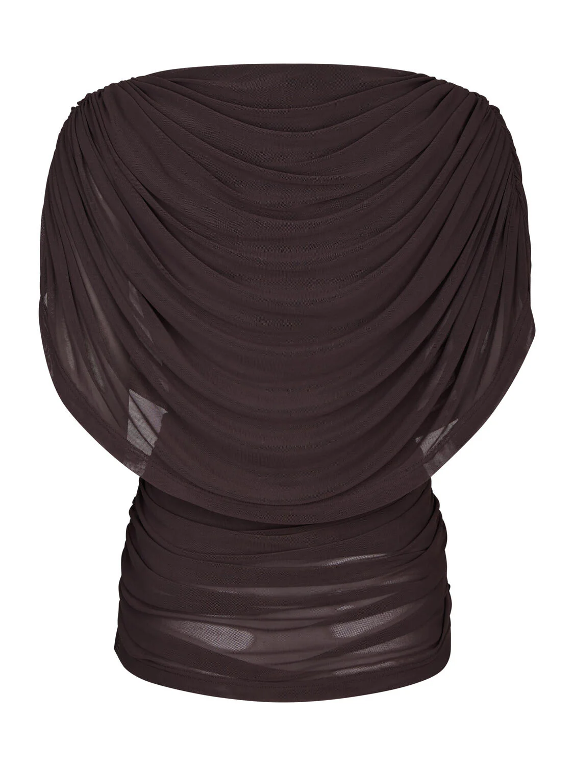 Cottuna Drapy Mesh top - brun - Image 6