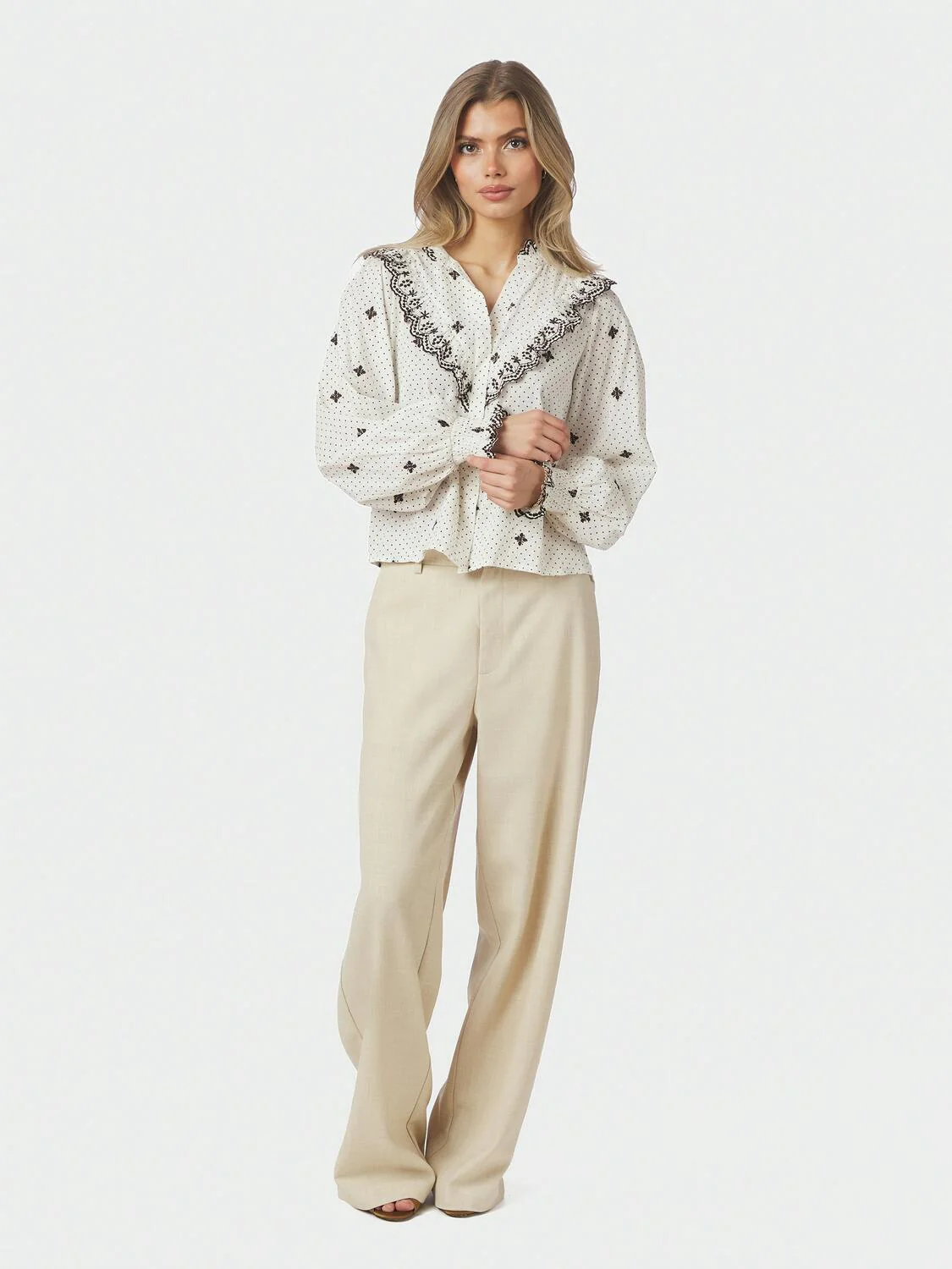 Degas Dot bluse - Off White - Image 5