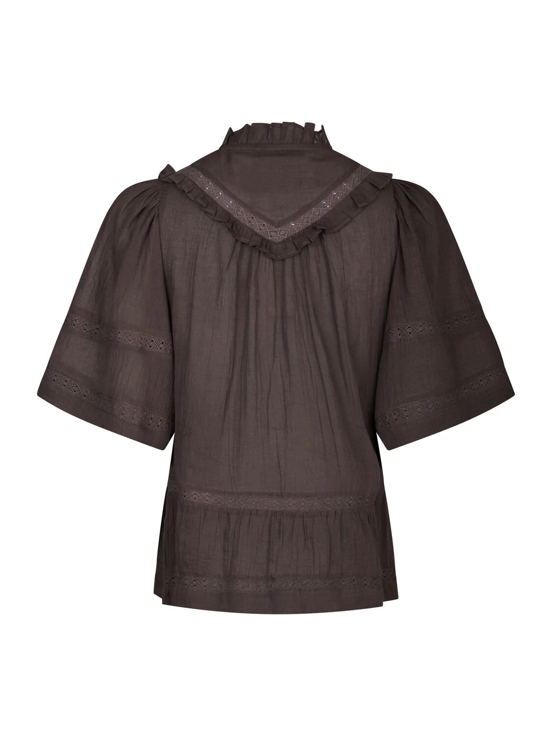 Evienne S Voile top - mørkebrun - Image 6