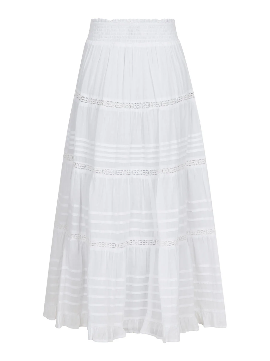 Felicia S Voile nederdel - hvid - Image 3