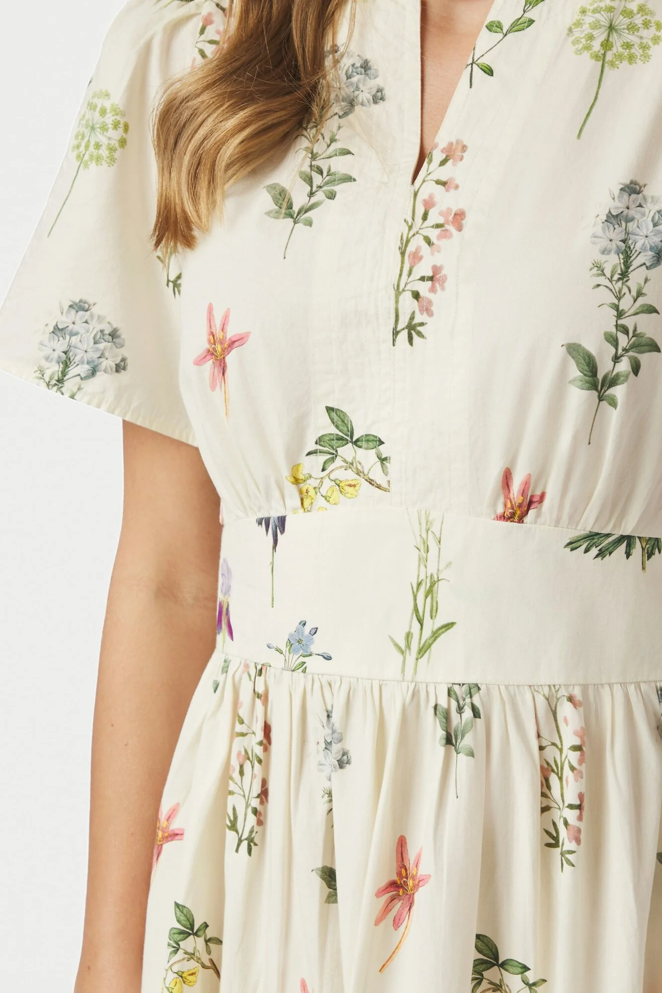 Gardena Flower Rank kjole - Off White - Image 5
