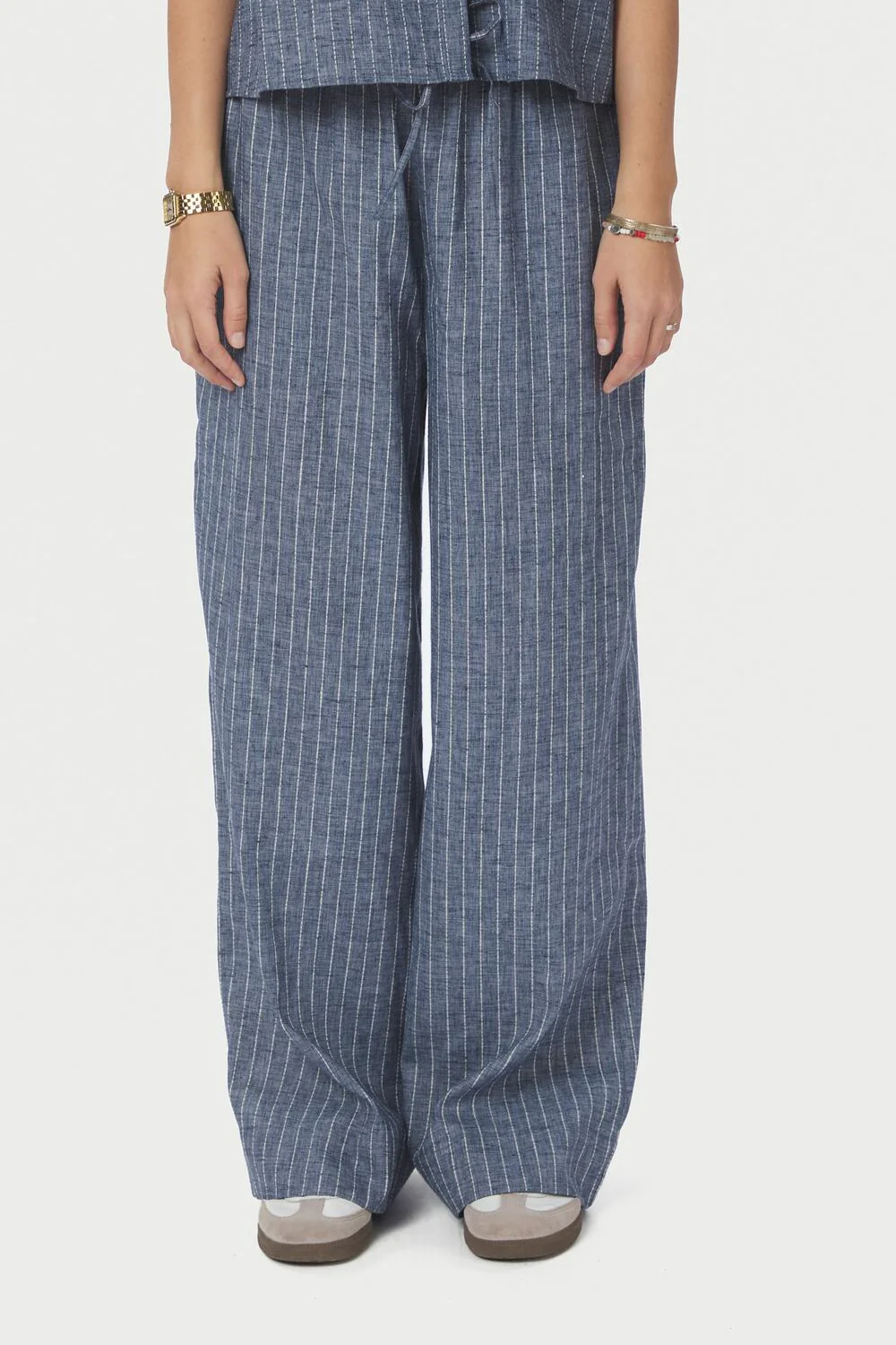 Heifa Emb Stripe bukser - blå - Image 3