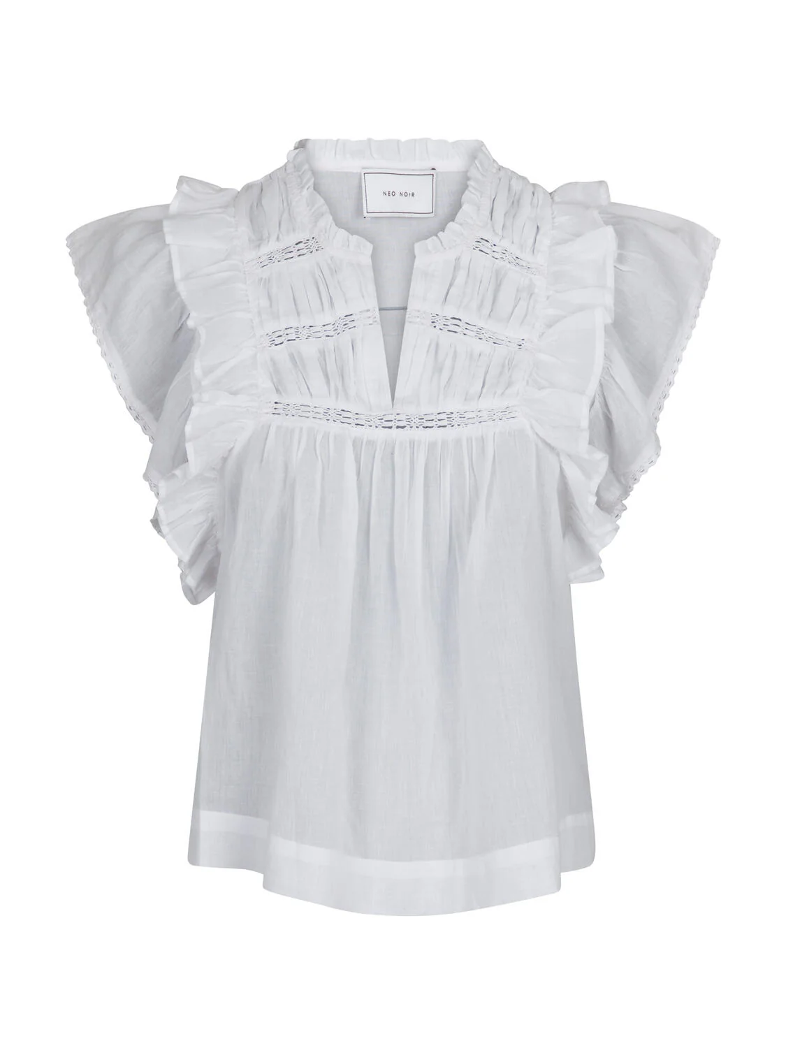 Jayla S Voile top - hvid - Image 2