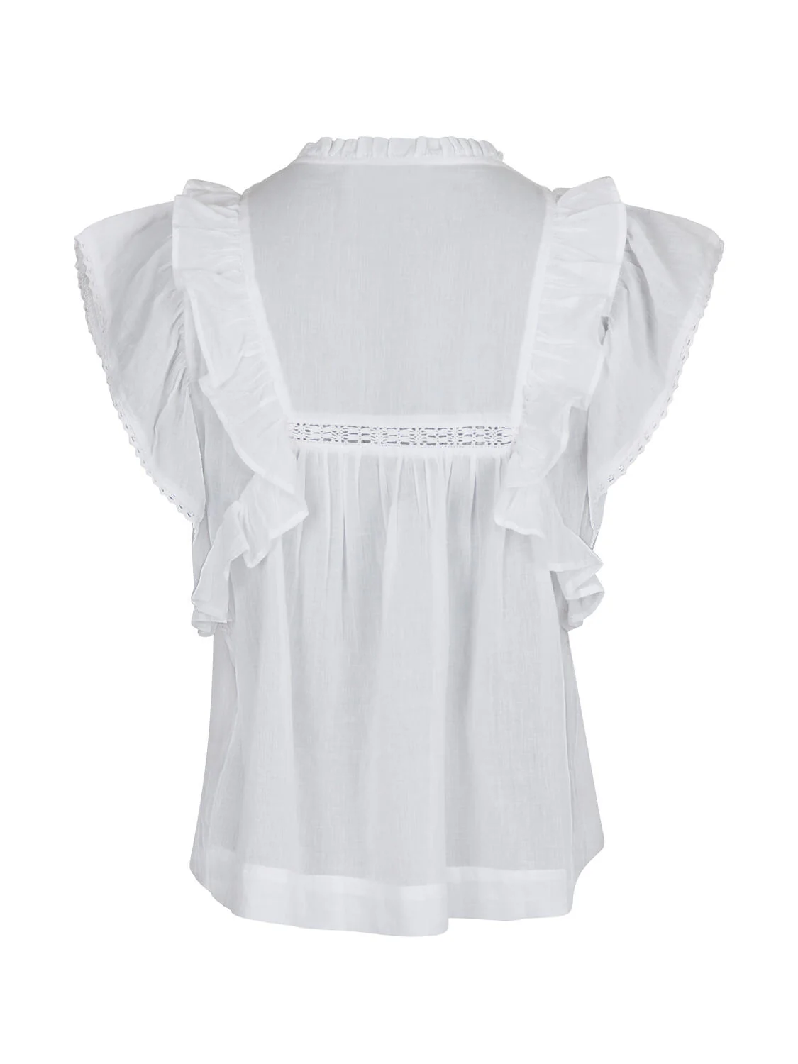 Jayla S Voile top - hvid - Image 3