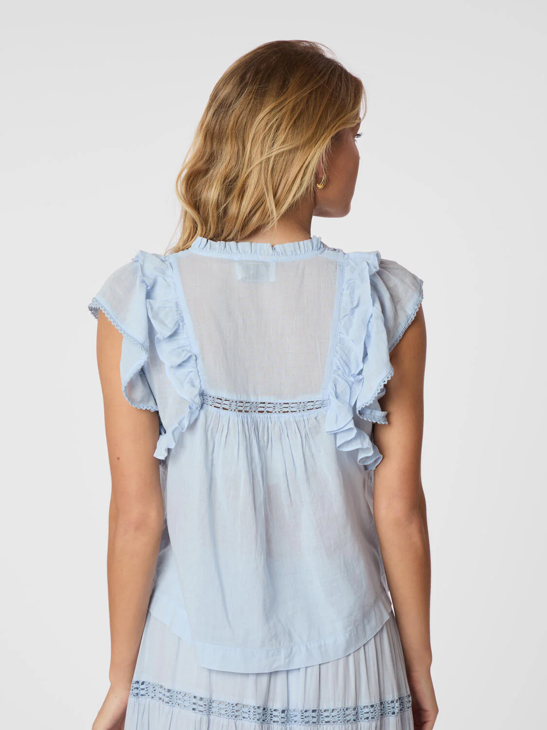 Jayla S Voile Top - Light Blue - Image 5