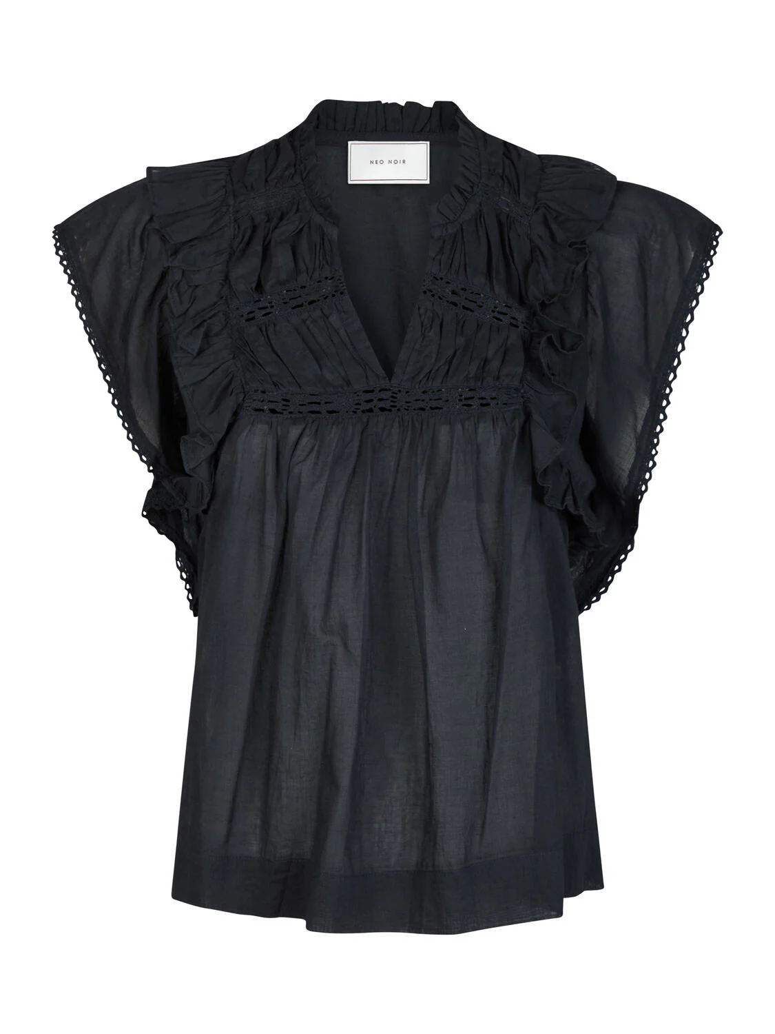 Jayla S Voile top - navy - Image 2