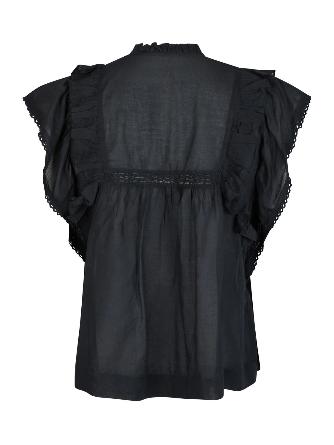 Jayla S Voile top - navy - Image 3
