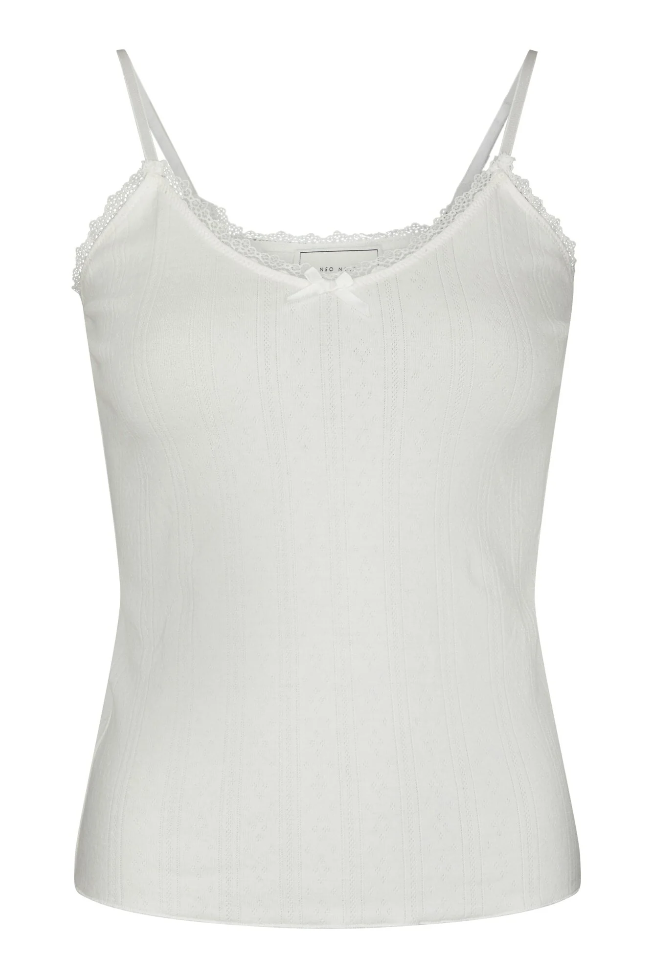 Joya Pointelle top - Off White - Image 2