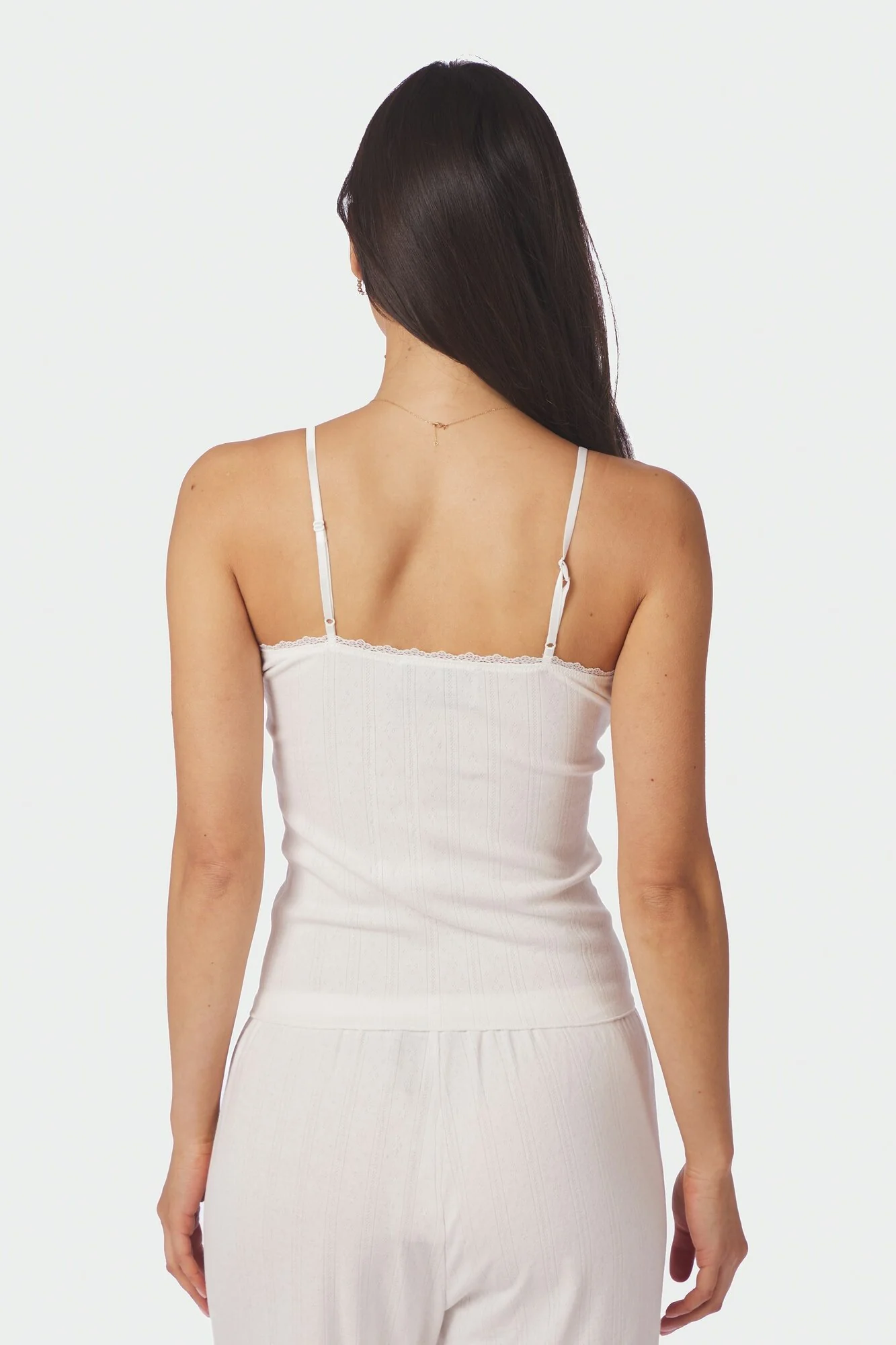 Joya Pointelle top - Off White - Image 3