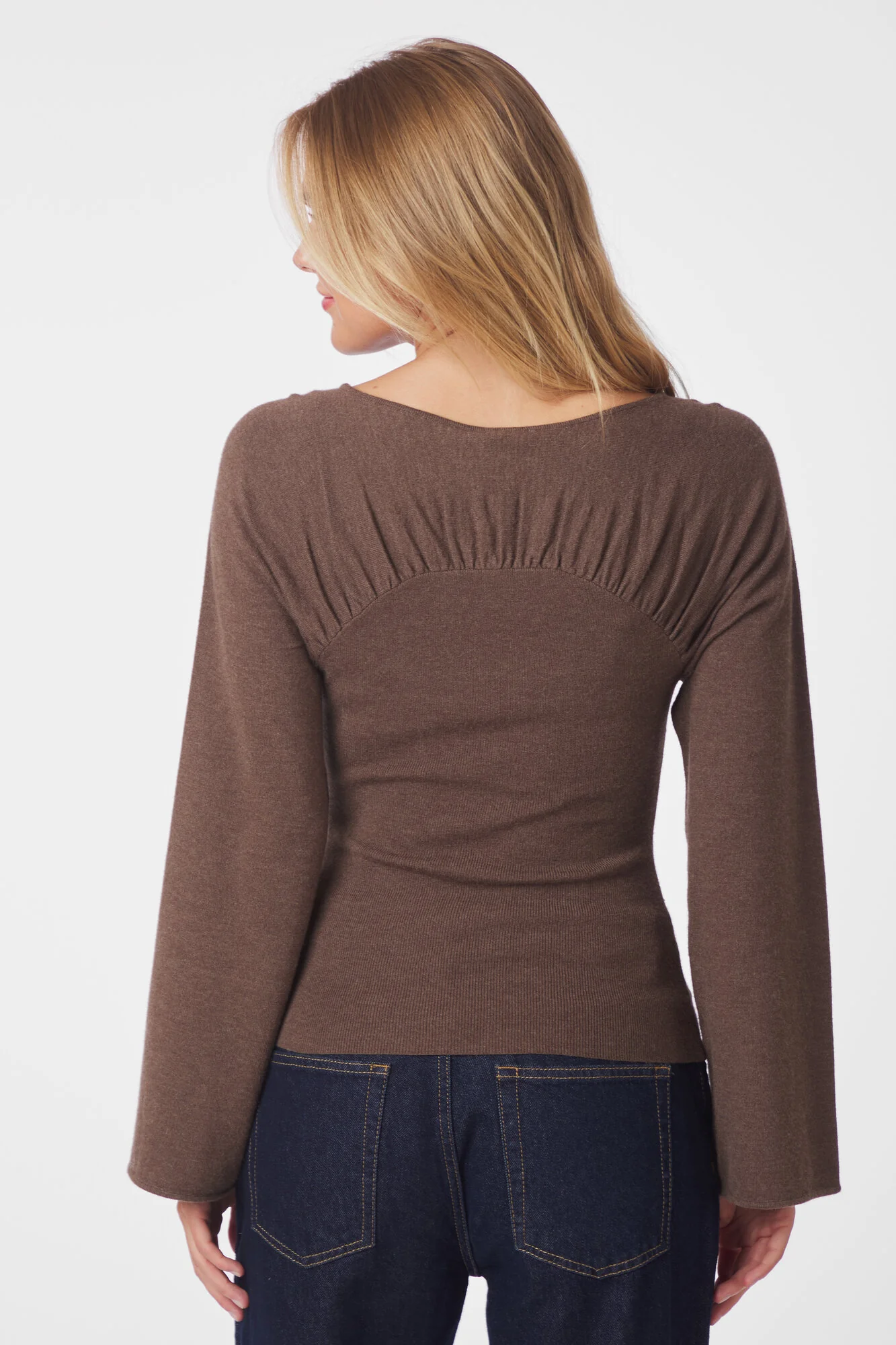 Kaiba striktrøje - Brown Melange - Image 3