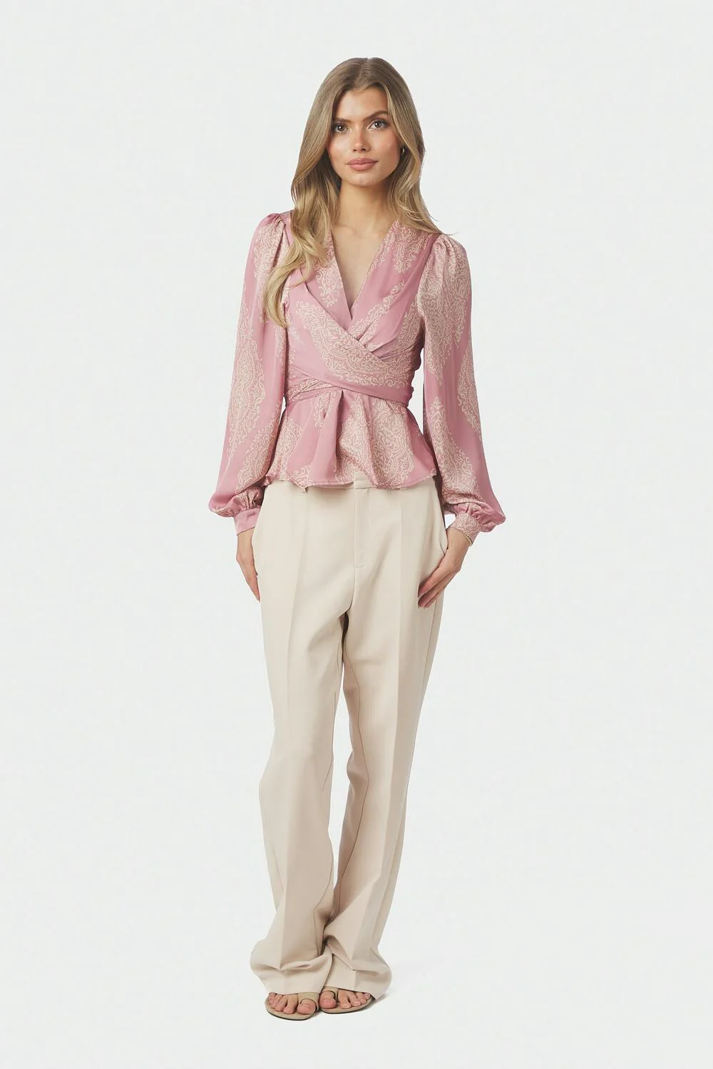 Rista Paisley Drop bluse - Evening Rose - Image 6
