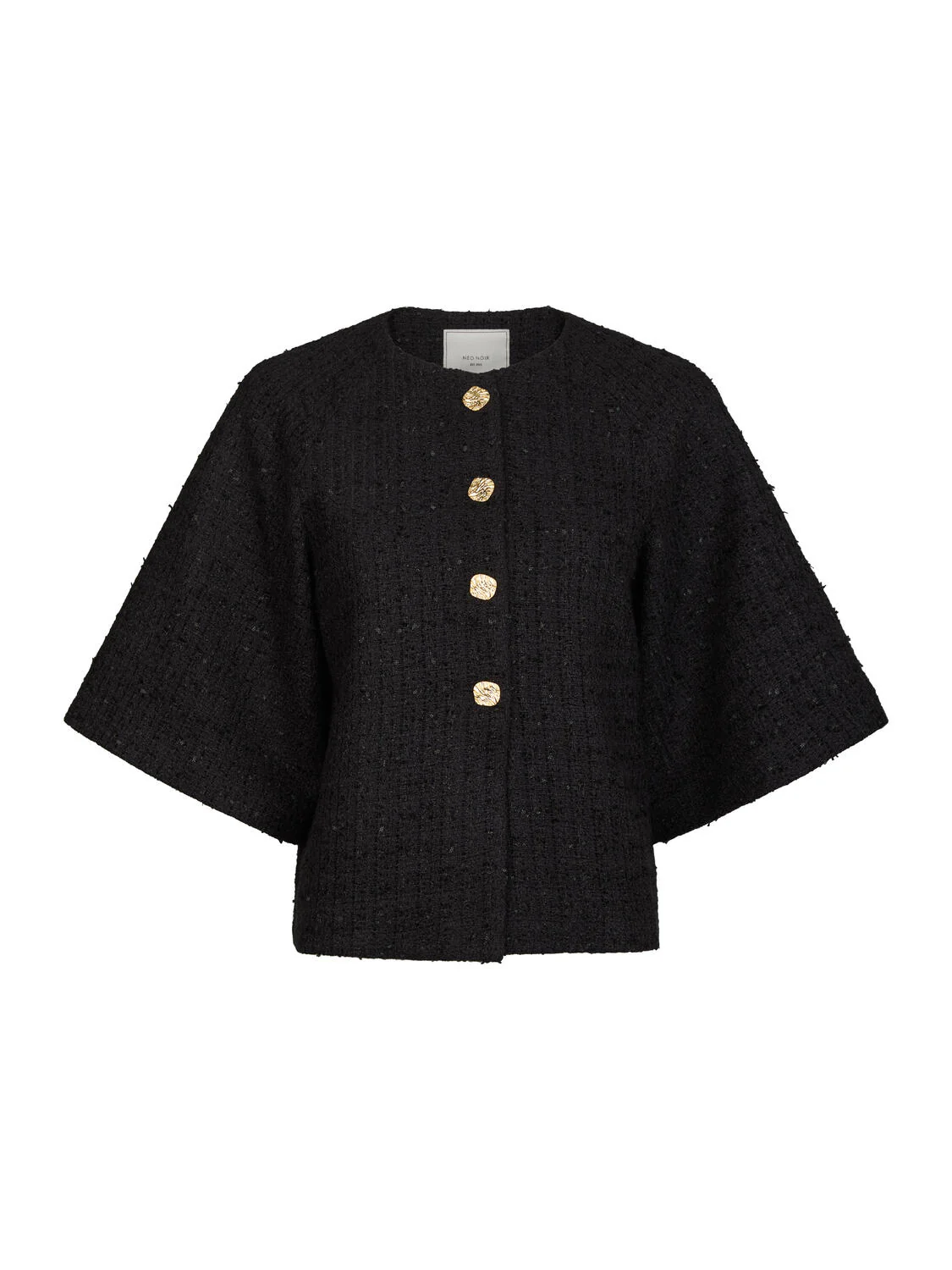 Rosella Boucle Mini jakke - sort - Image 2