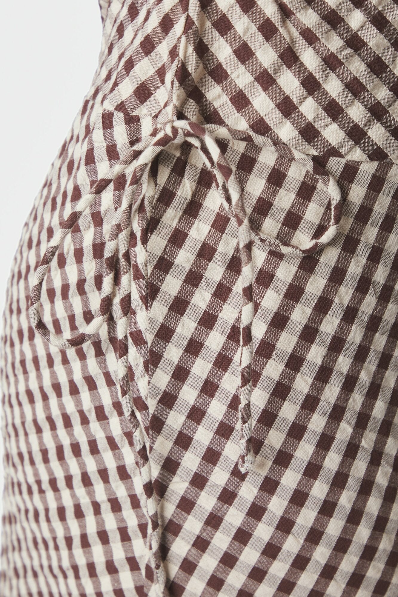 Saxton Check kjole - brun - Image 5