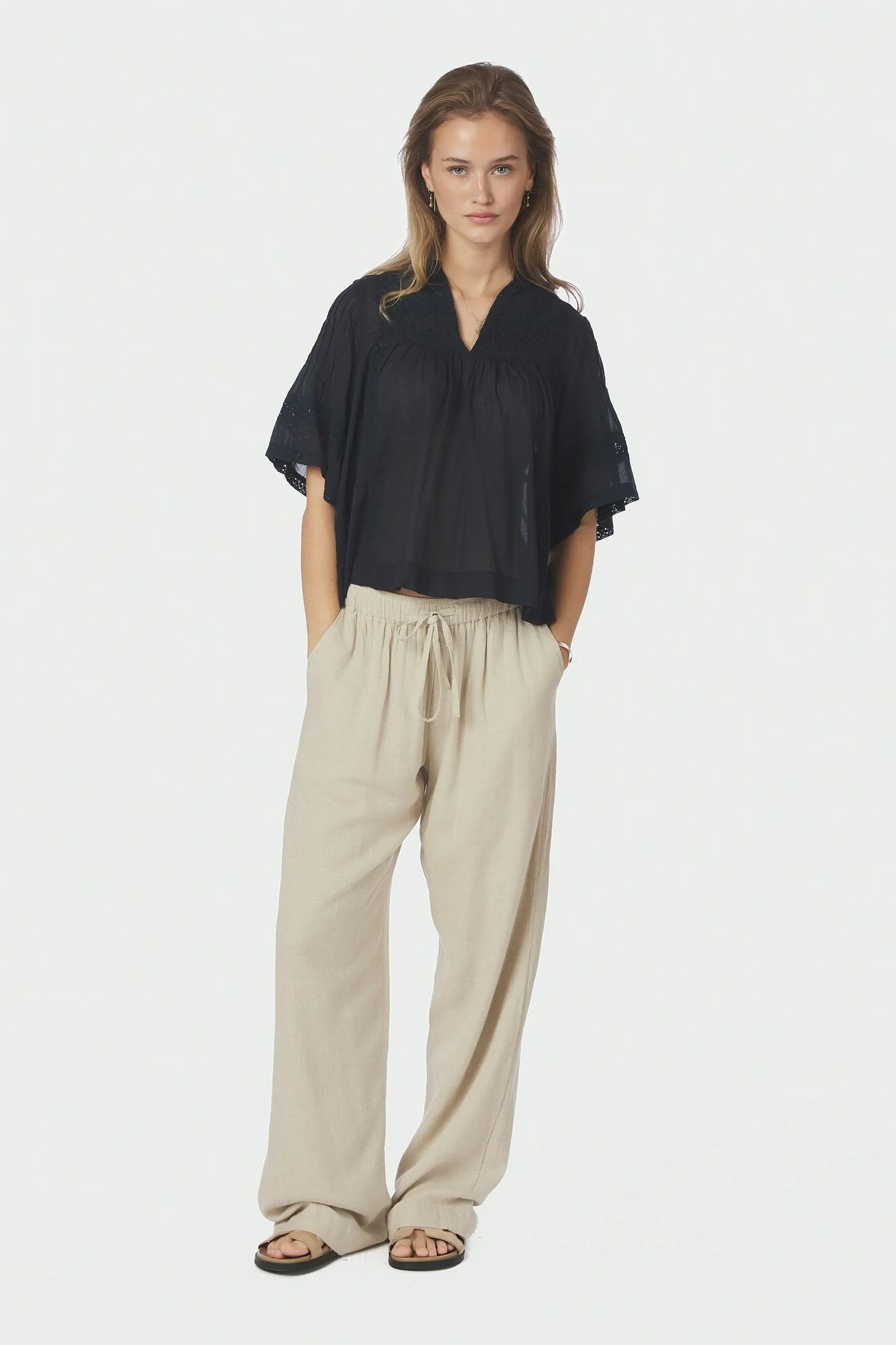 Siama S Voile top - Navy - Image 5
