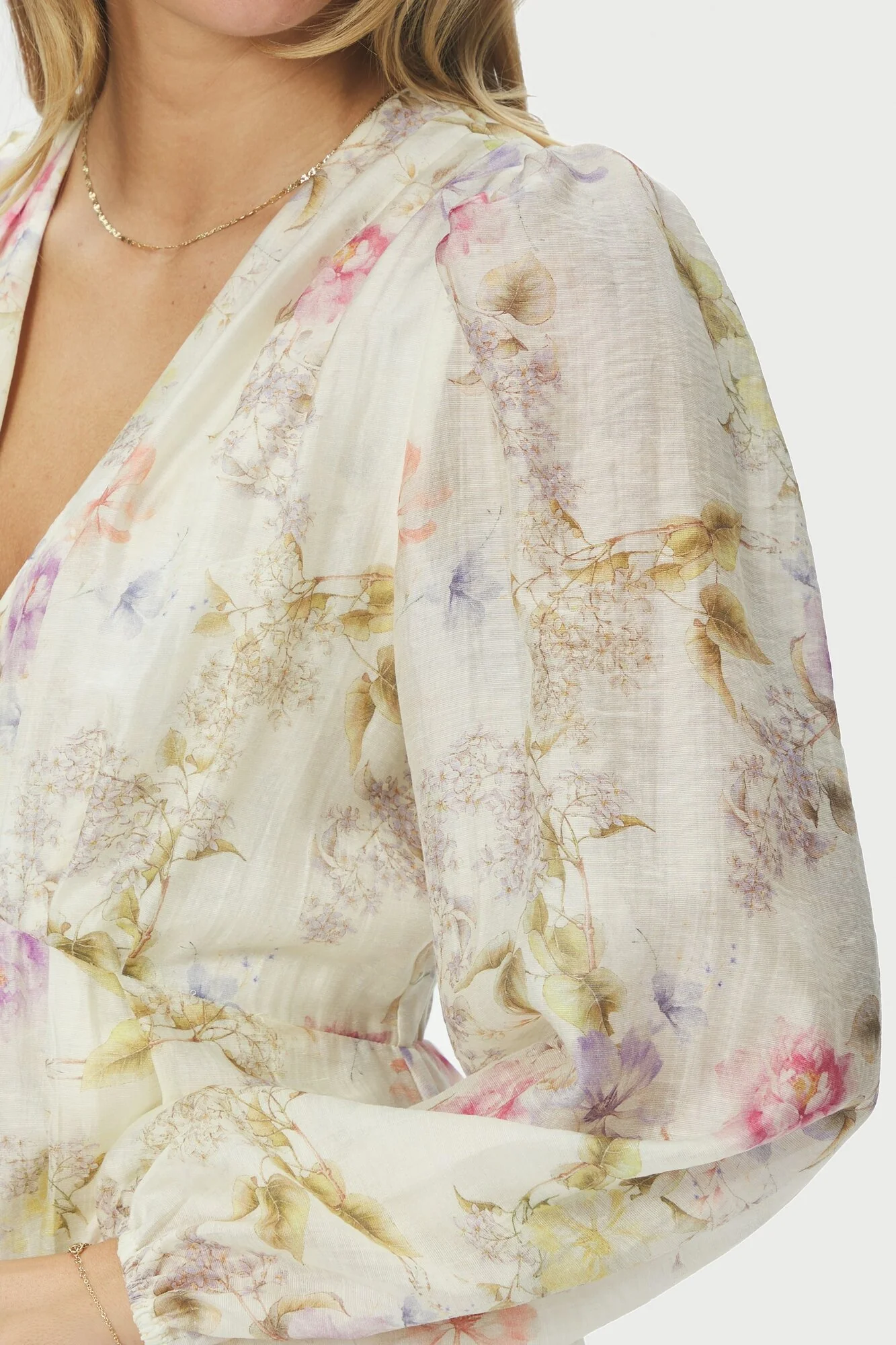 Silfi Vintage Flower kjole - Off White - Image 5