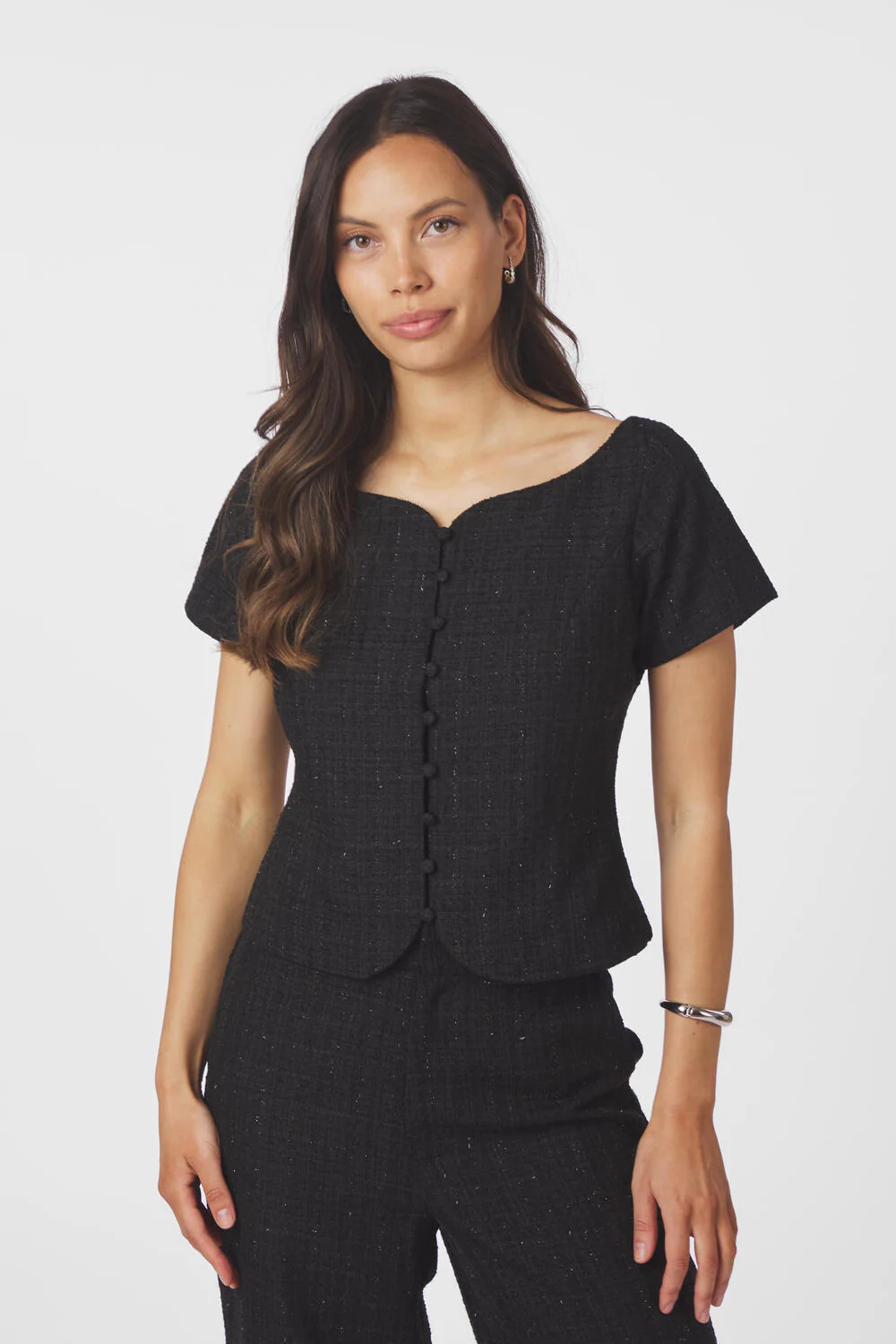 Tango Boucle top - sort