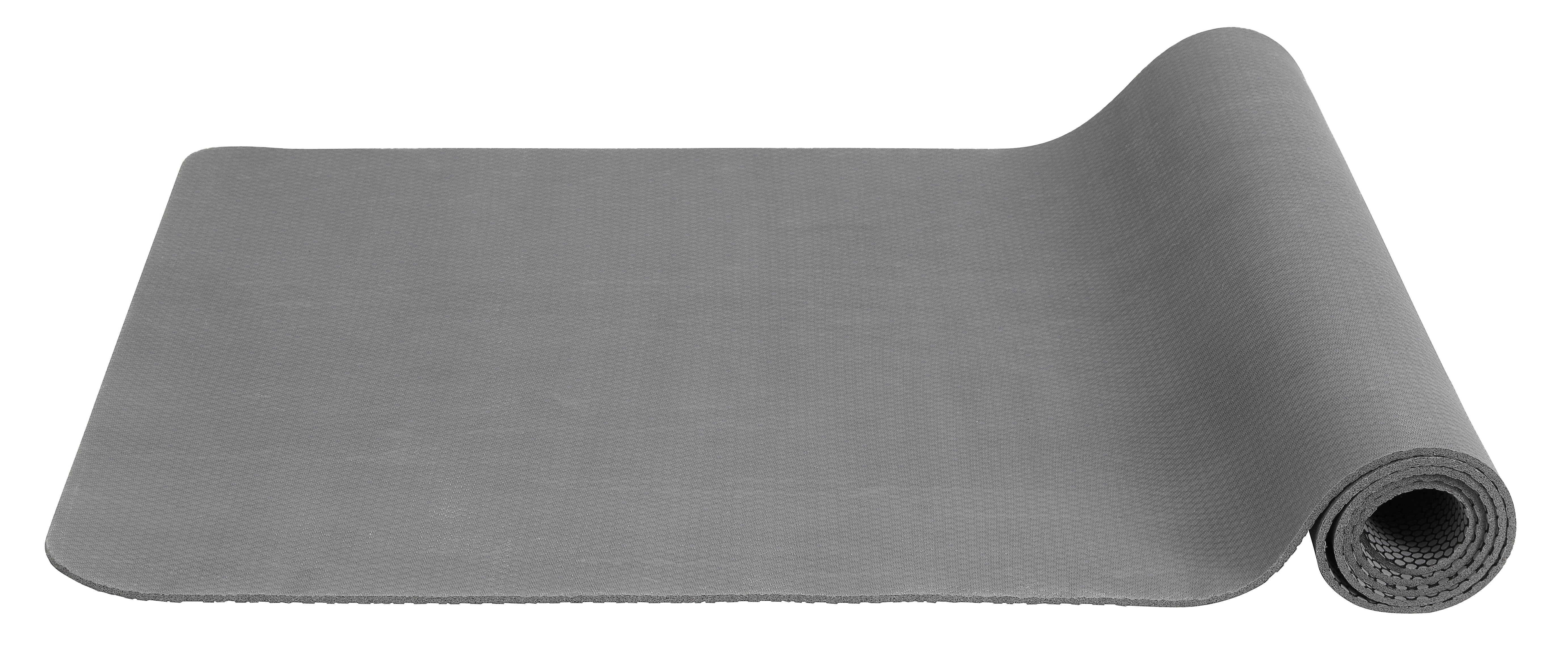 Simple Days yogamåtte i naturgummi, grå - 60x173 cm.