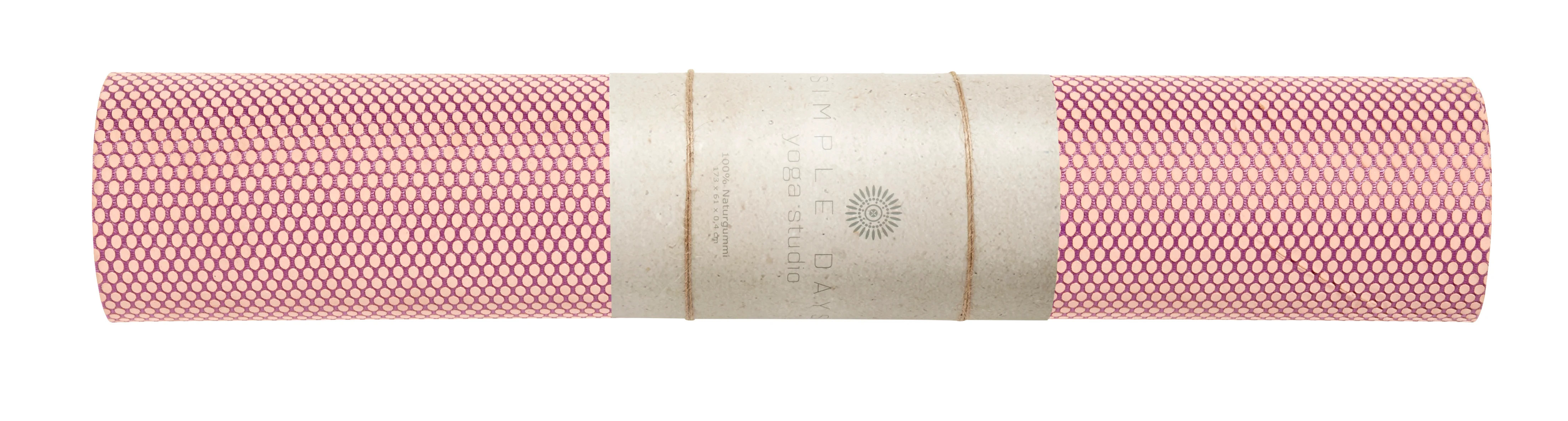 Simple Days yogamåtte i naturgummi, rosa - 60x173 cm. - Image 5