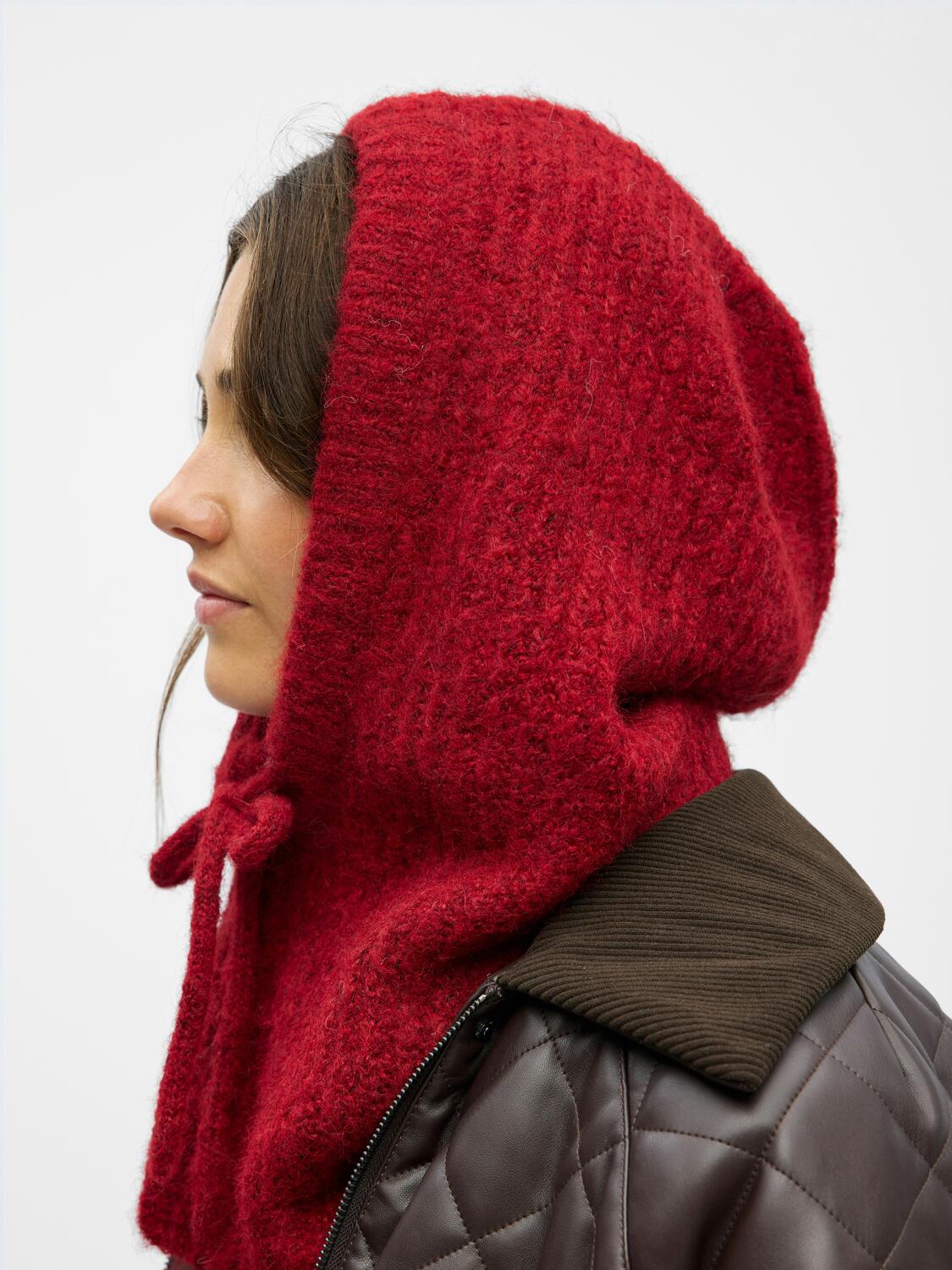 Milu Knit balaclava - Red Dahlia - Image 3