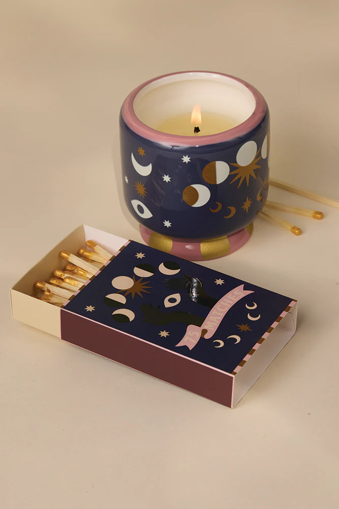 Adopo Moon Phases Ceramic duftlys - Jasmine & Rose - Image 3
