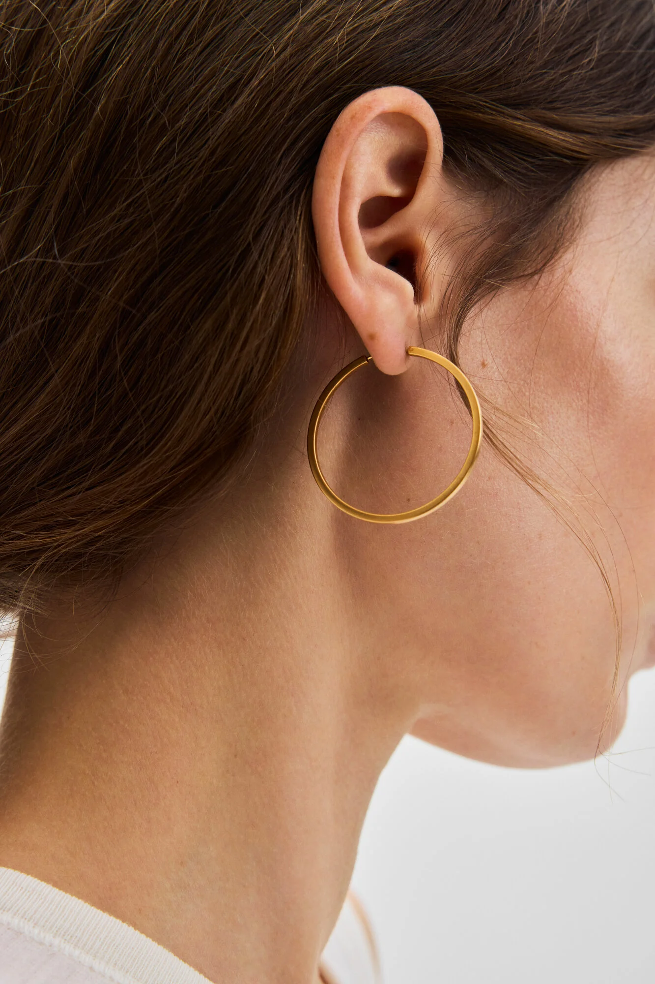 Circle Line hoops, forgyldt - Ø4 cm - Image 2