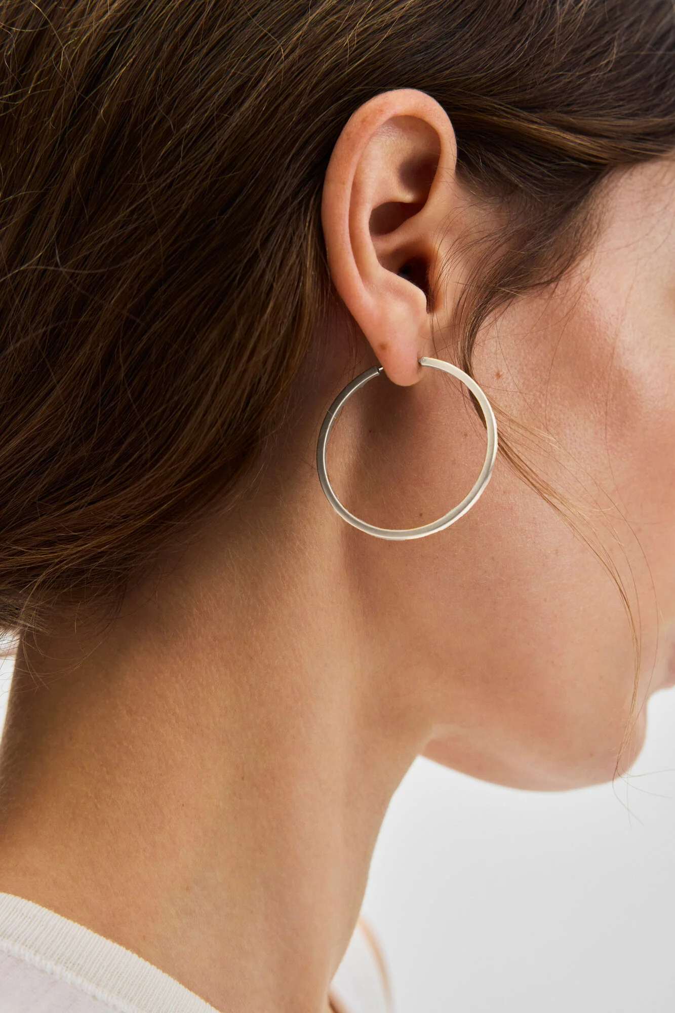 Circle Line hoops, sølvbelagt - Ø4 cm - Image 2