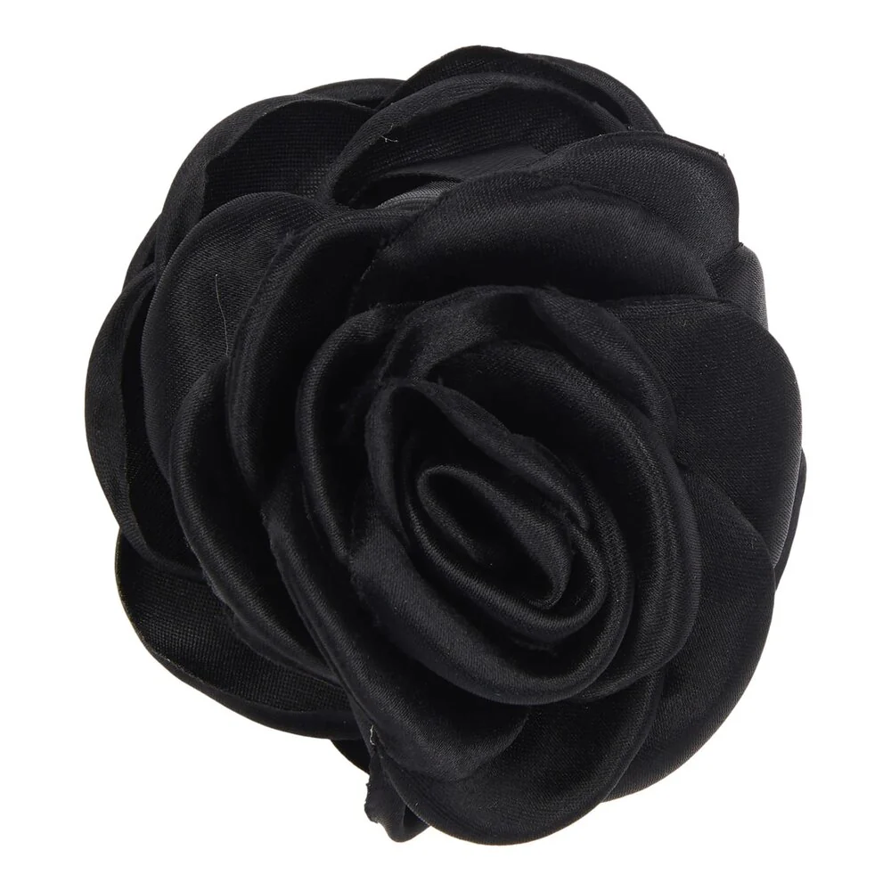 Giant Satin Rose hårklemme - sort - Image 2