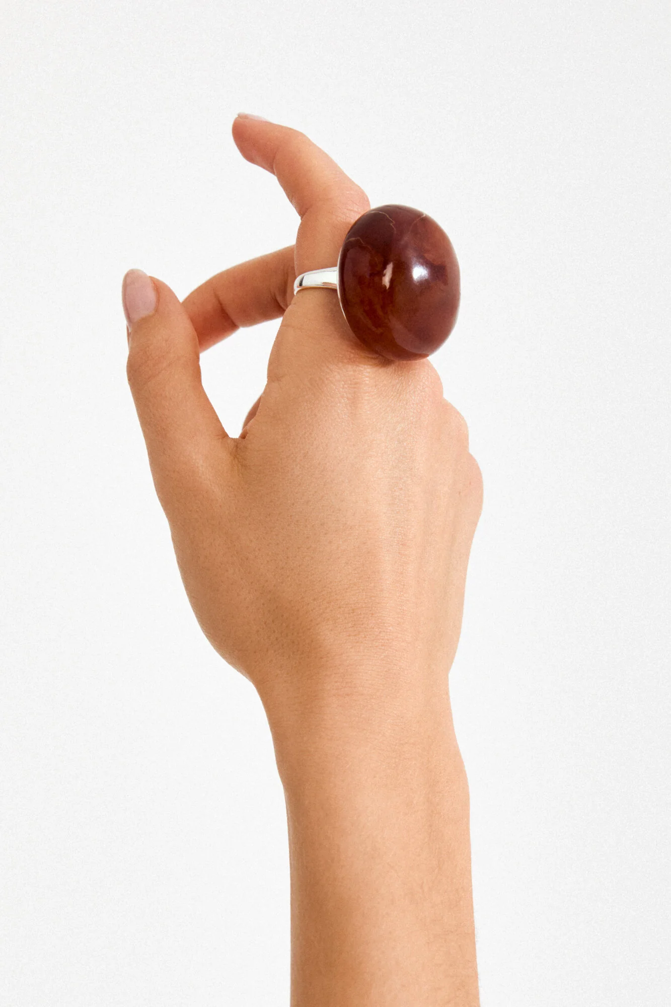 Aase ring - Amber/Sølvbelagt - Image 3