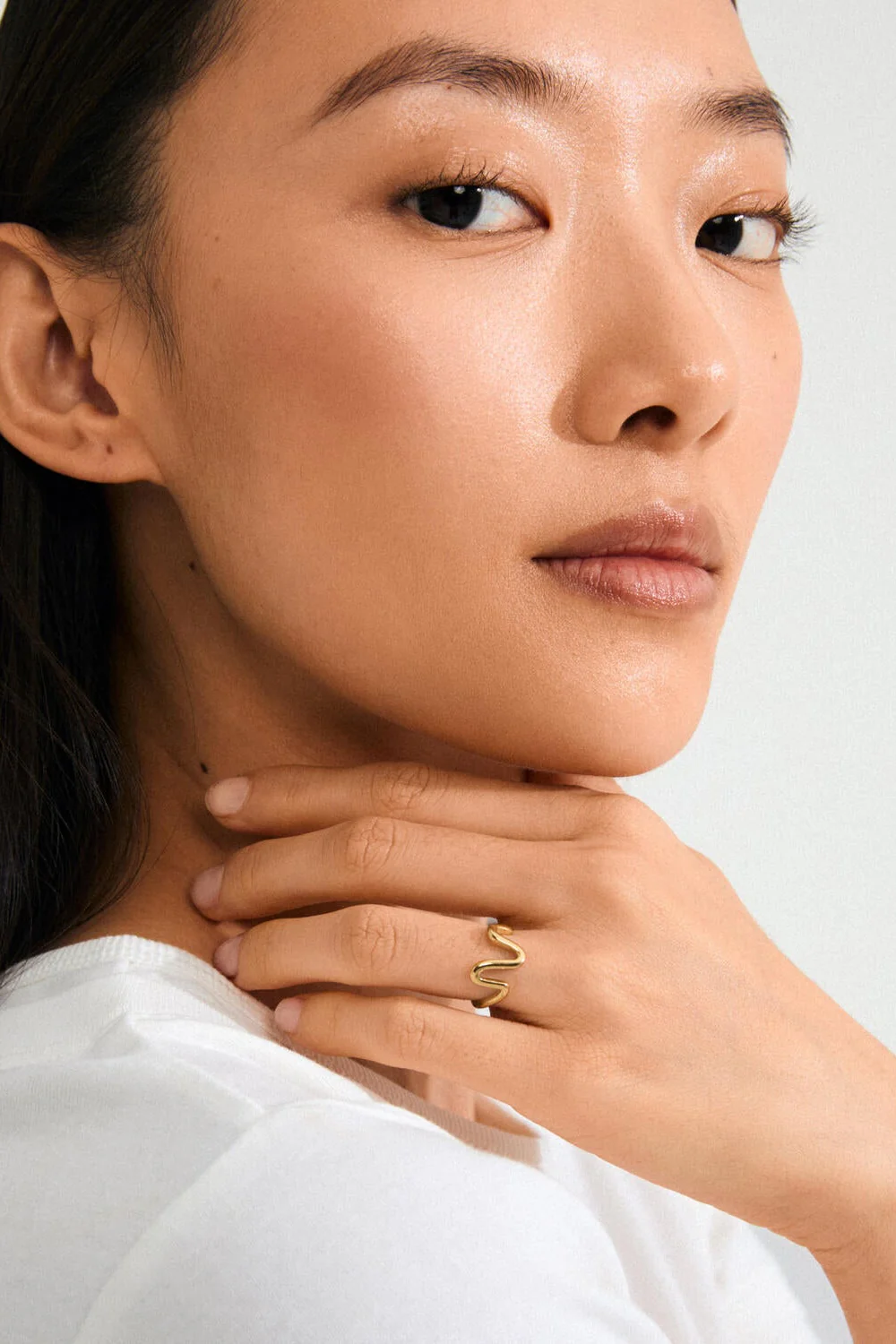 Lulu Wavy Stack ring - forgyldt - Image 2