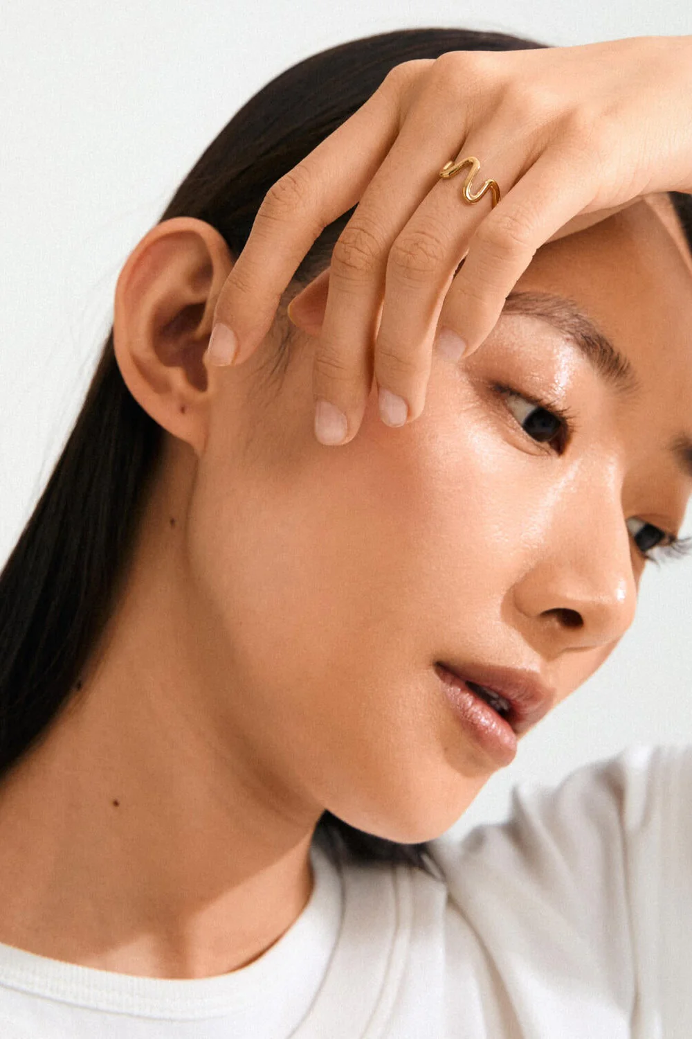 Lulu Wavy Stack ring - forgyldt - Image 3