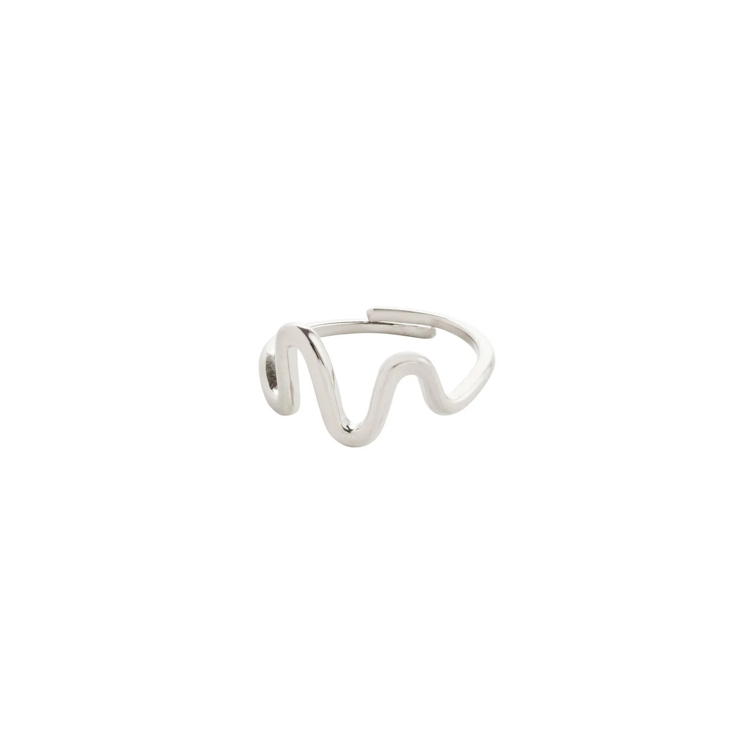 Lulu Wavy Stack ring - sølvbelagt