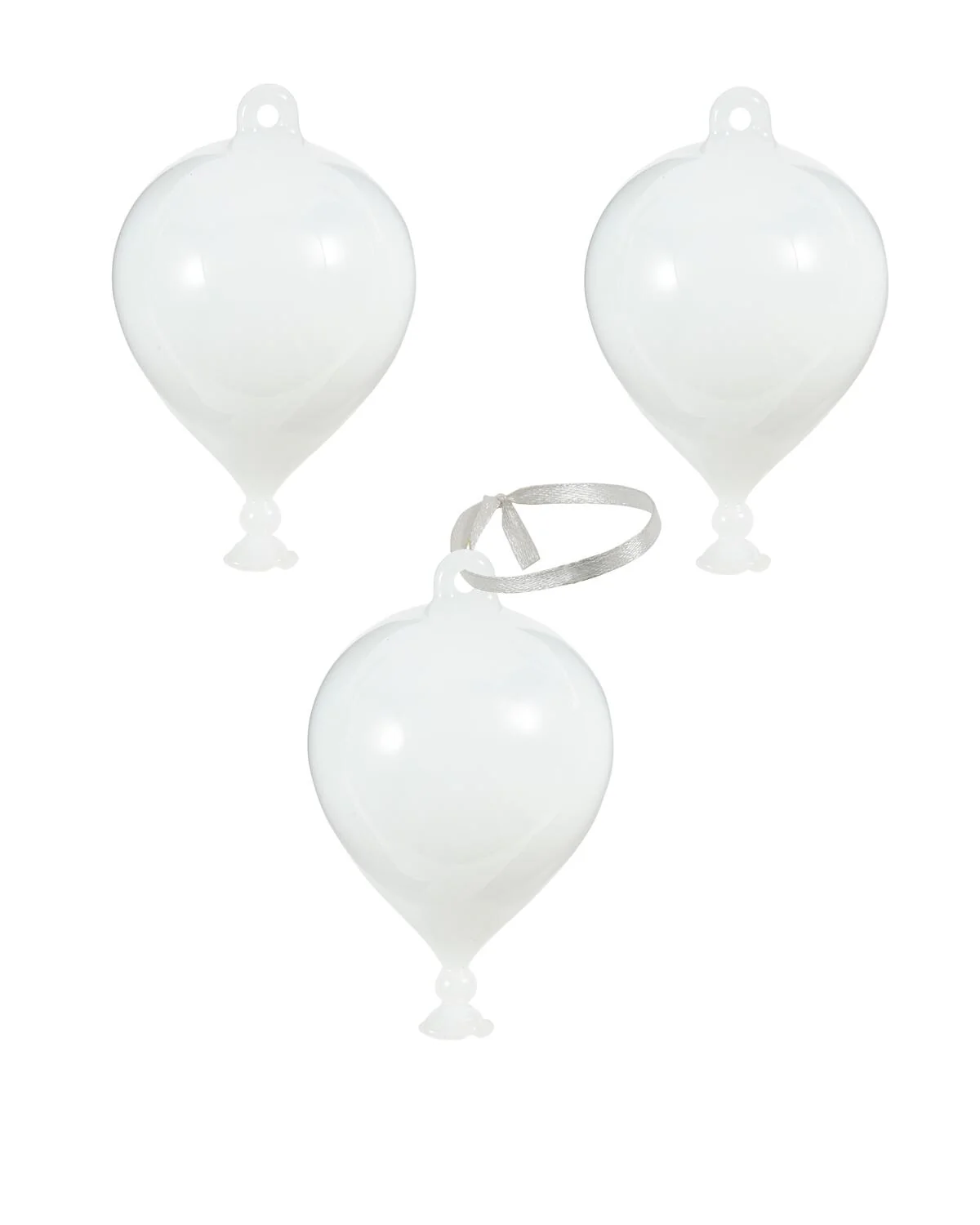 Balloon juleophæng, 3 stk. - Hvid