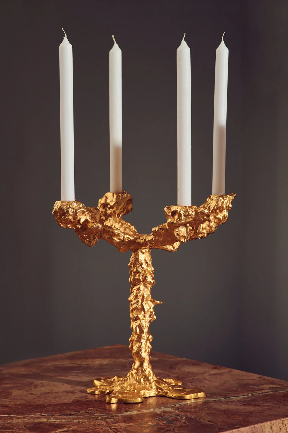 Drip lysestage, guld - 4-arme - Image 2