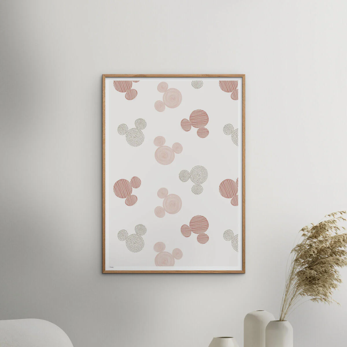 Disney Mickey Mouse Beige Pattern plakat - 50x70 cm - Image 2