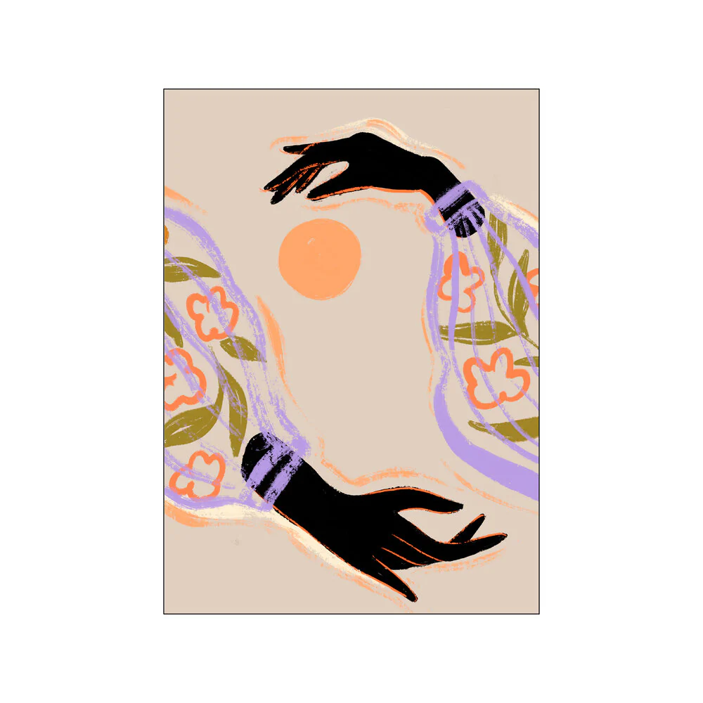 Embrace the Sun plakat, Multicolor - 30x40 cm.