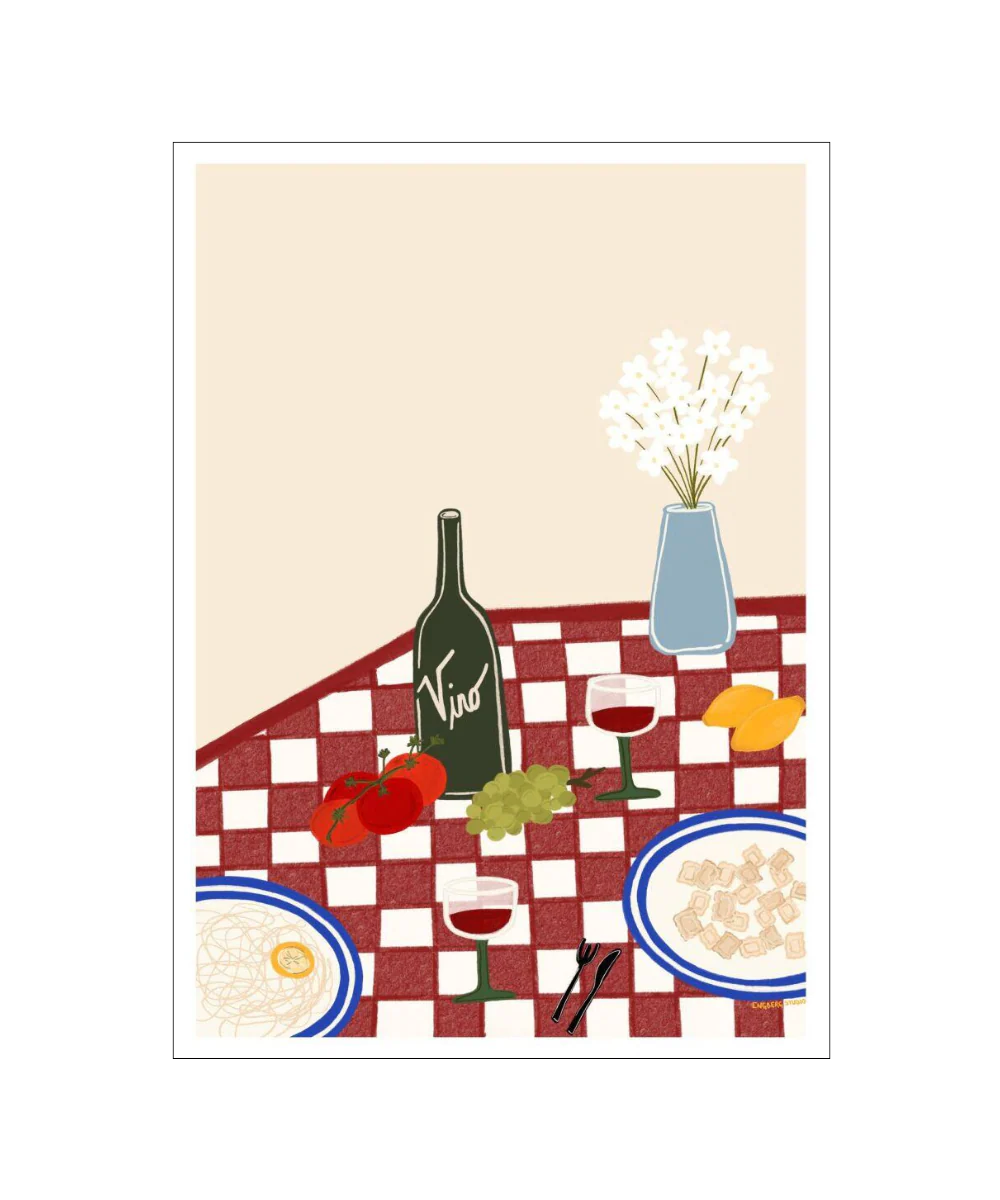 Engberg Studio Italian Dinner plakat - 30x40 cm