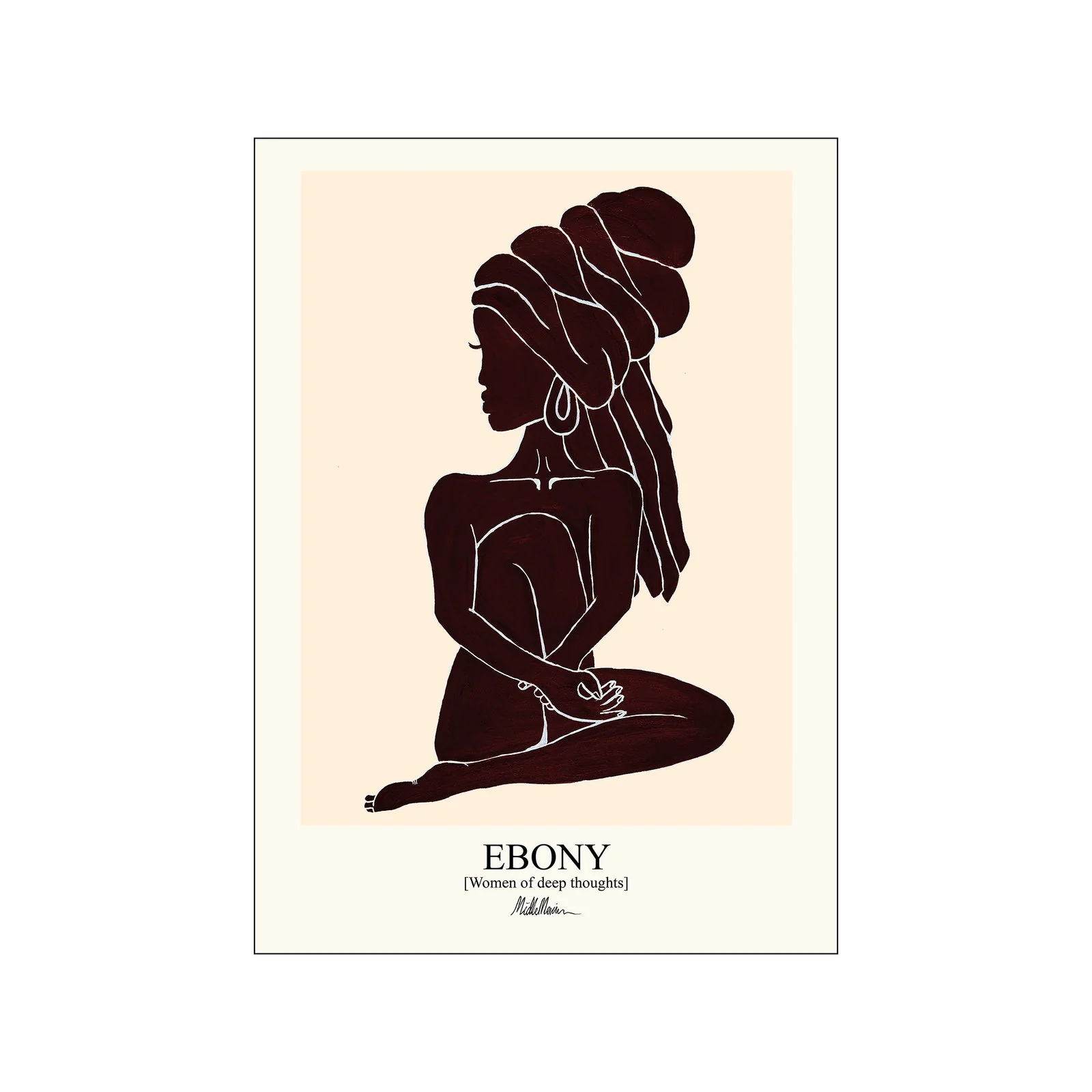Morais Artworks Ebony plakat - Red